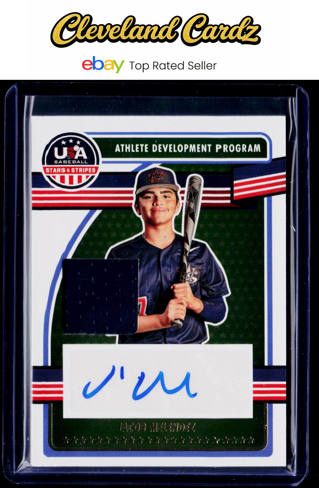 2023 Panini Stars & Stripes USA Baseball #ADPS-JE Jacob Melendez ADP Signatures