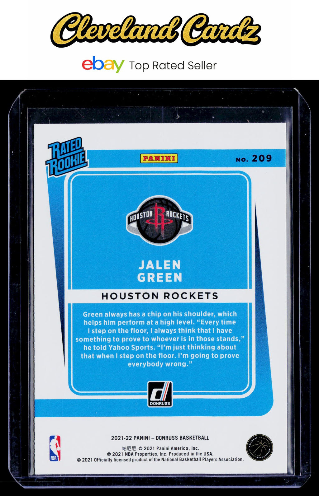 2021-22 Donruss #209 Jalen Green Holo Orange Laser