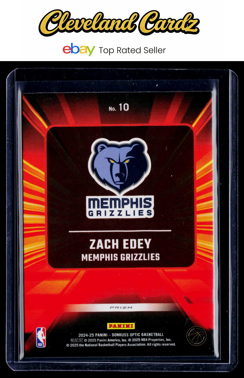 2024-25 Donruss Optic #10 Zach Edey Express Lane