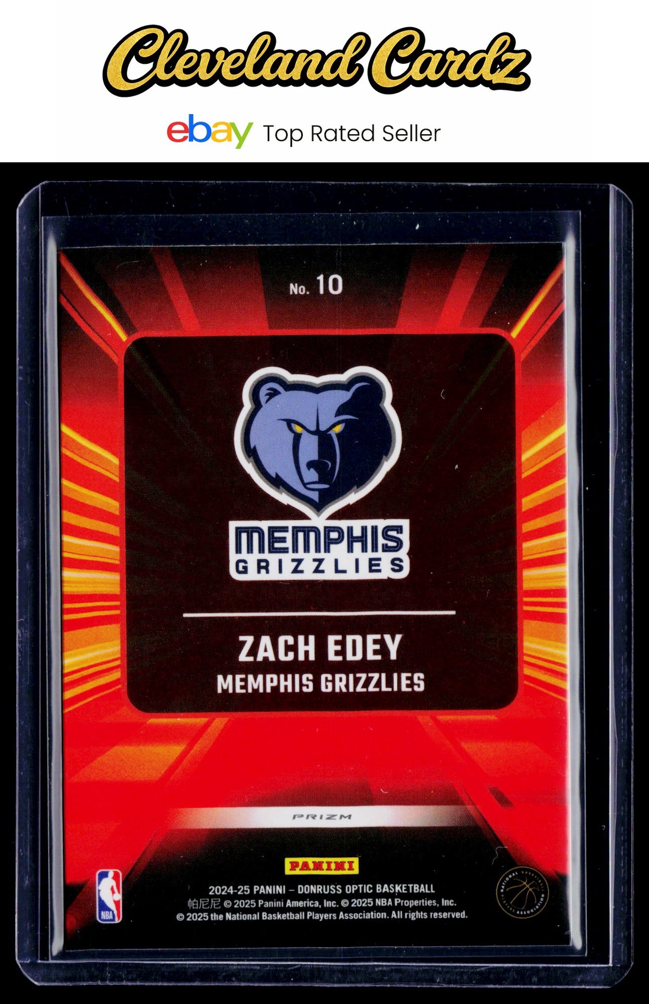 2024-25 Donruss Optic #10 Zach Edey Express Lane