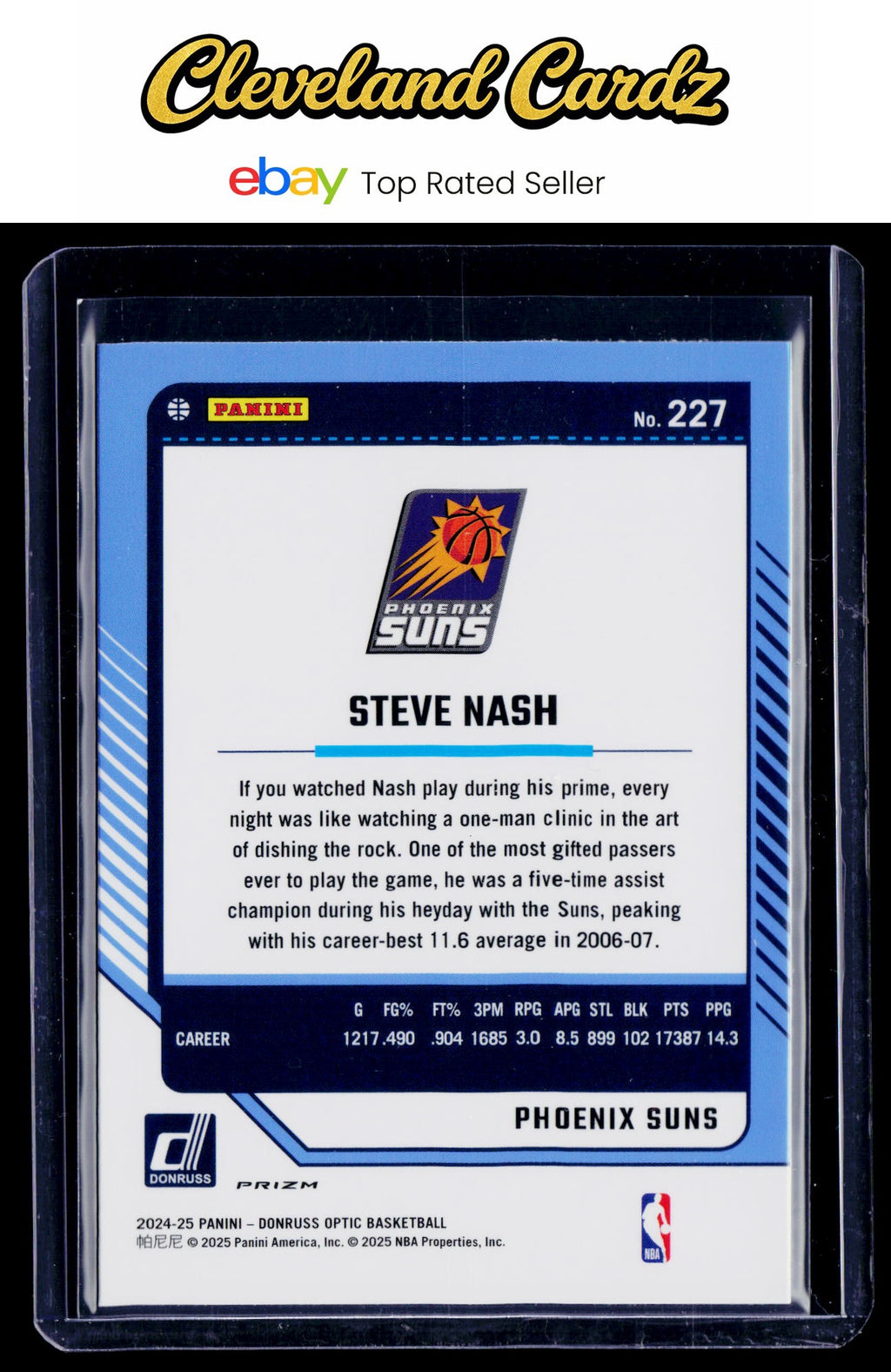 2024-25 Donruss Optic #227 Steve Nash Blue Velocity