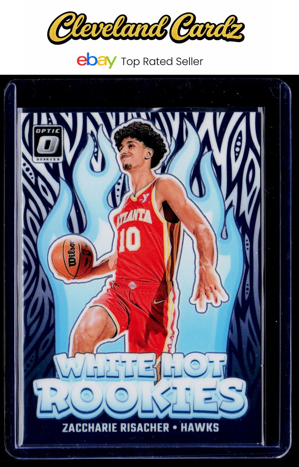 2024-25 Donruss Optic #4 Zaccharie Risacher White Hot Rookies