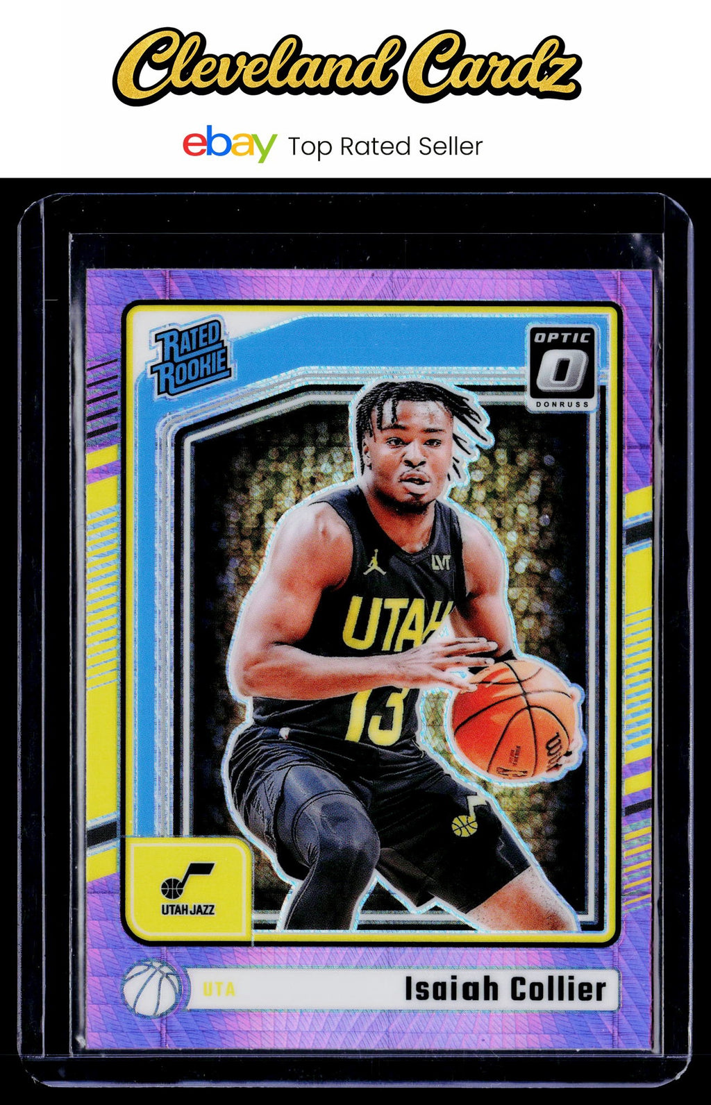2024-25 Donruss Optic #295 Isaiah Collier Hyper Pink