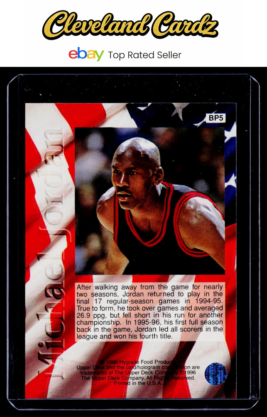 1996-97 Upper Deck Ball Park Michael Jordan #BP5 Michael Jordan Red White Blue