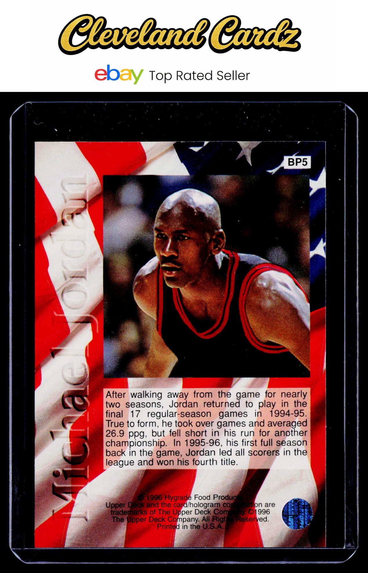 1996-97 Upper Deck Ball Park Michael Jordan #BP5 Michael Jordan Red White Blue
