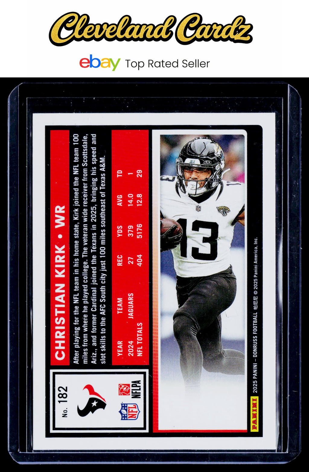 2025 Donruss #182 Christian Kirk Press Proofs Green