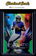 2023 Panini Prizm #12 Lamar Jackson Prizmatic Green Prizms