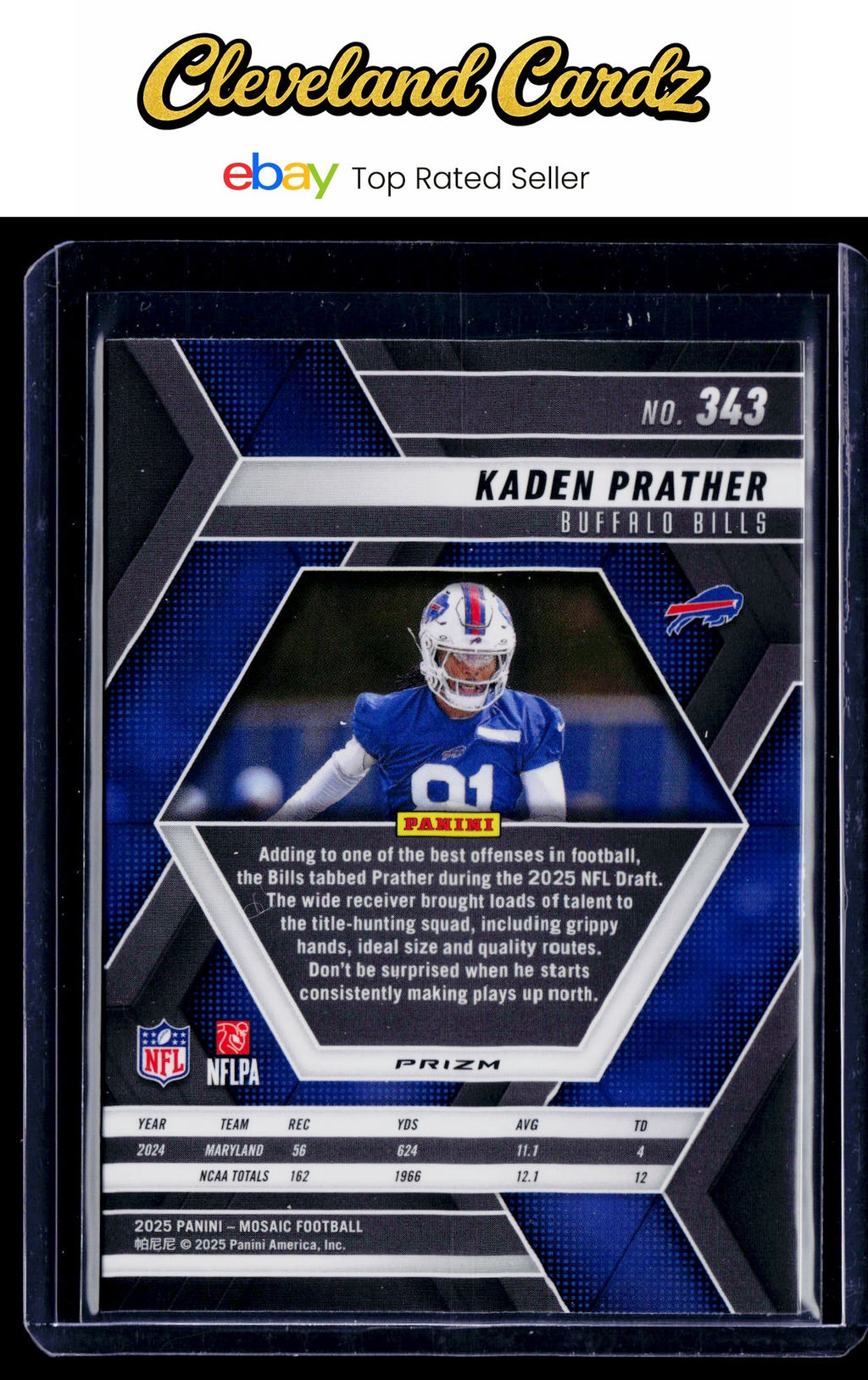 2025 Panini Mosaic #343 Kaden Prather Purple Scope