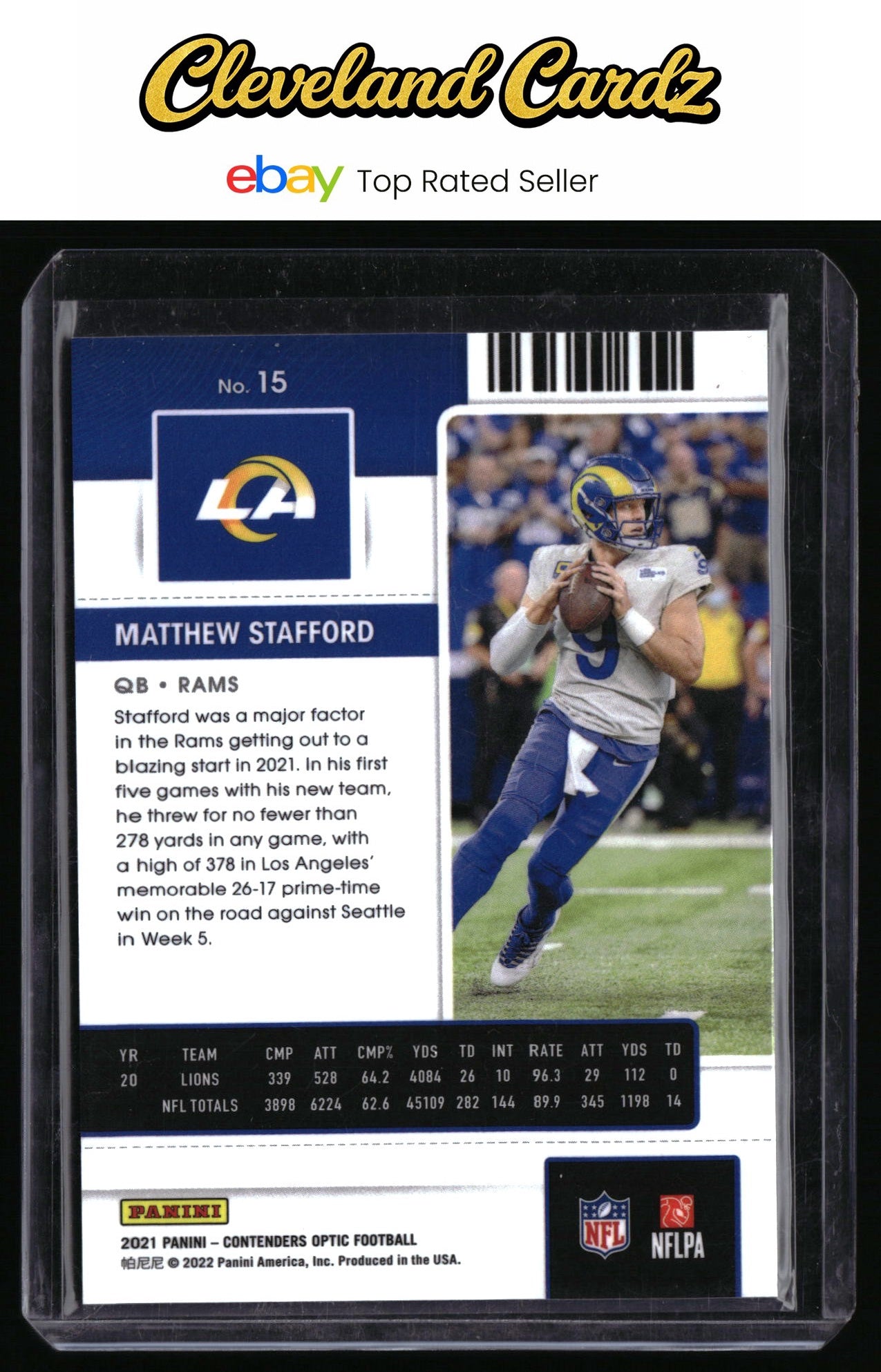 2021 Panini Contenders Optic #15 Matthew Stafford