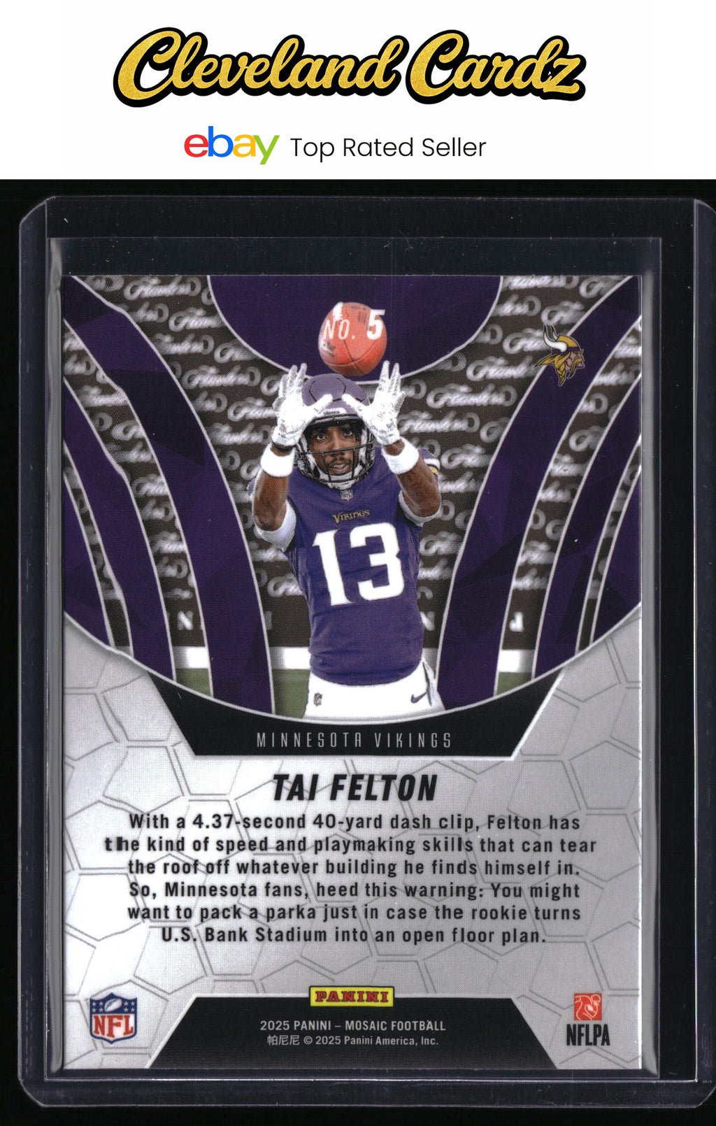 2025 Panini Mosaic #5 Tai Felton Elevate