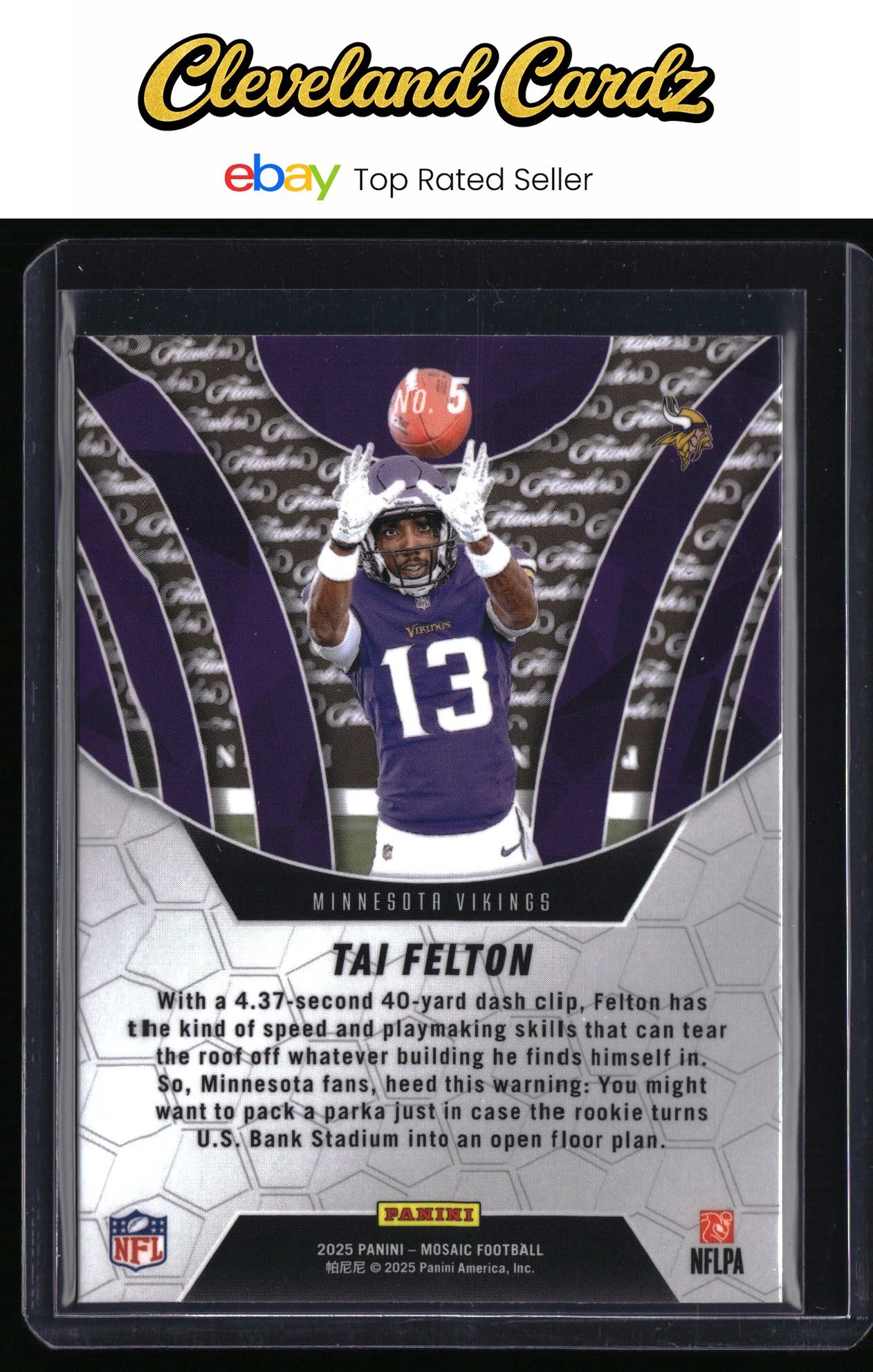 2025 Panini Mosaic #5 Tai Felton Elevate