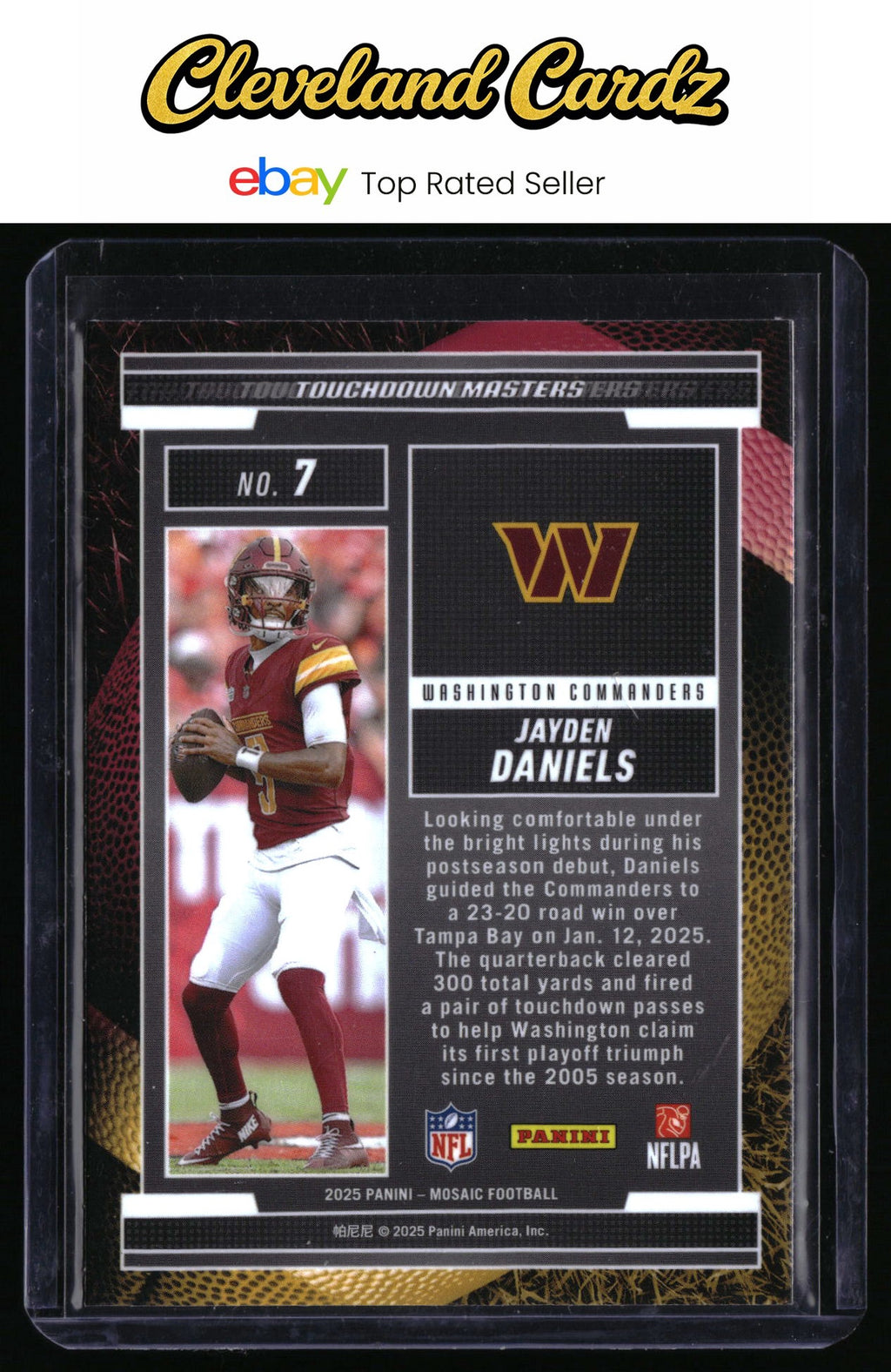 2025 Panini Mosaic #7 Jayden Daniels Touchdown Masters