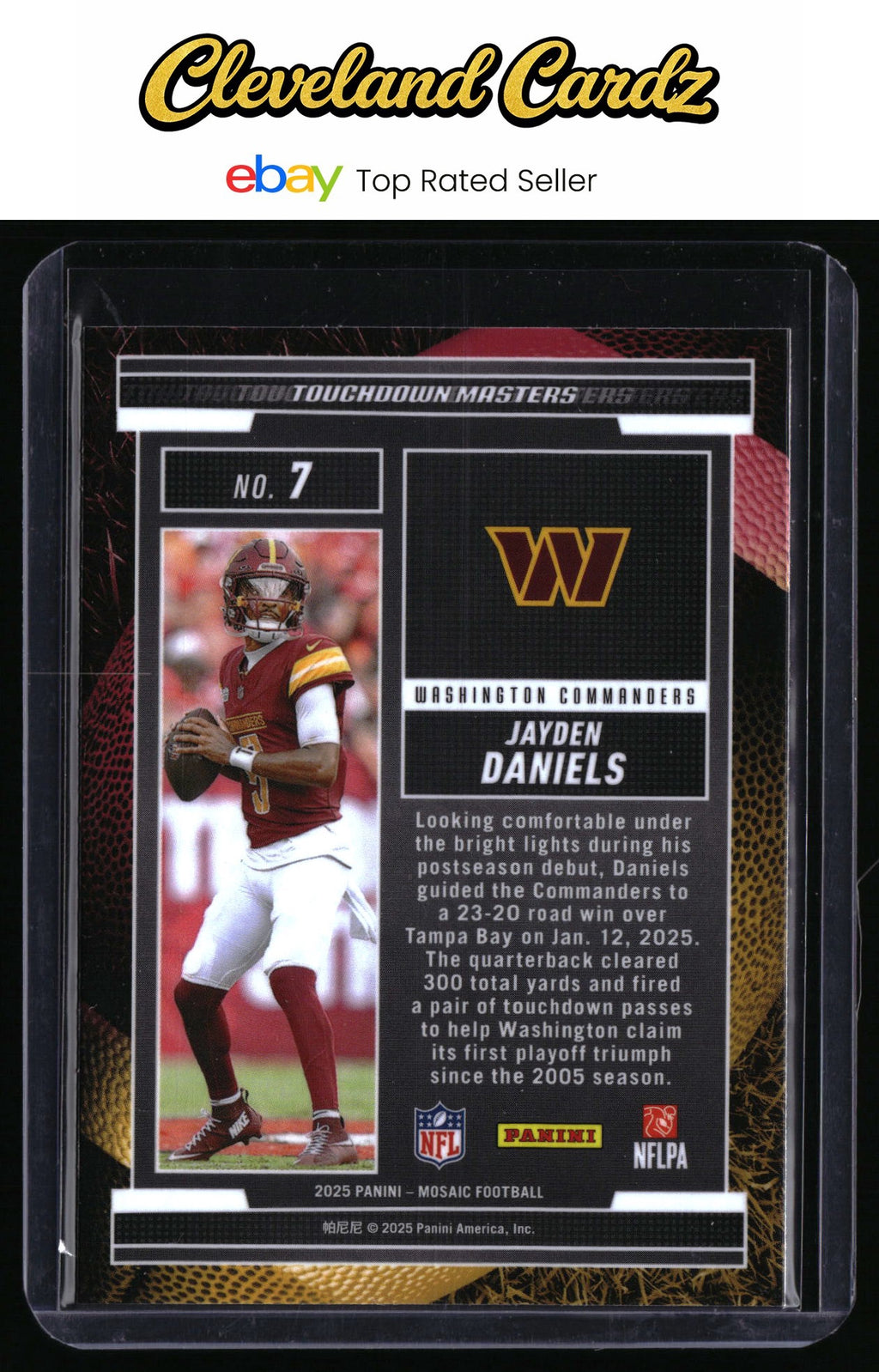 2025 Panini Mosaic #7 Jayden Daniels Touchdown Masters