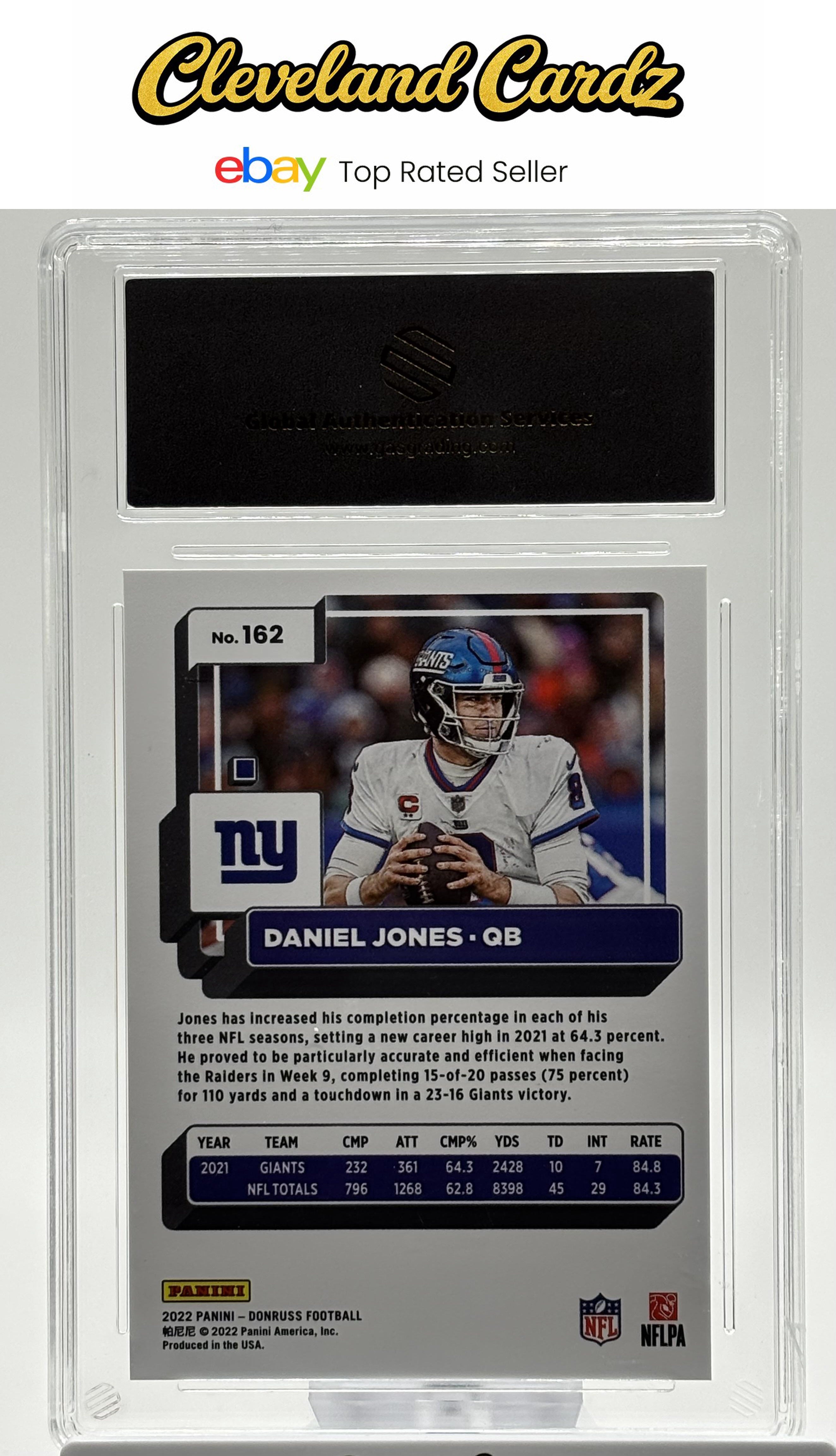 2022 Donruss #162 Daniel Jones Premium Gold Press Proof  GAS 10