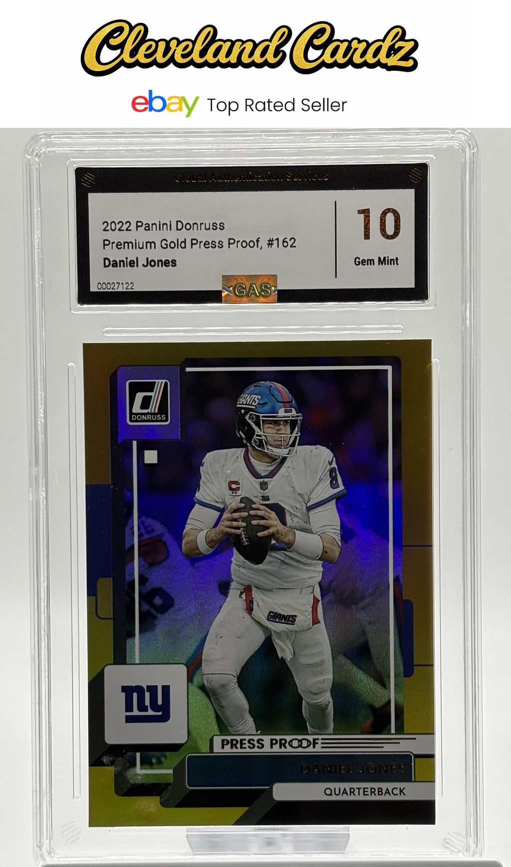 2022 Donruss #162 Daniel Jones Premium Gold Press Proof  GAS 10