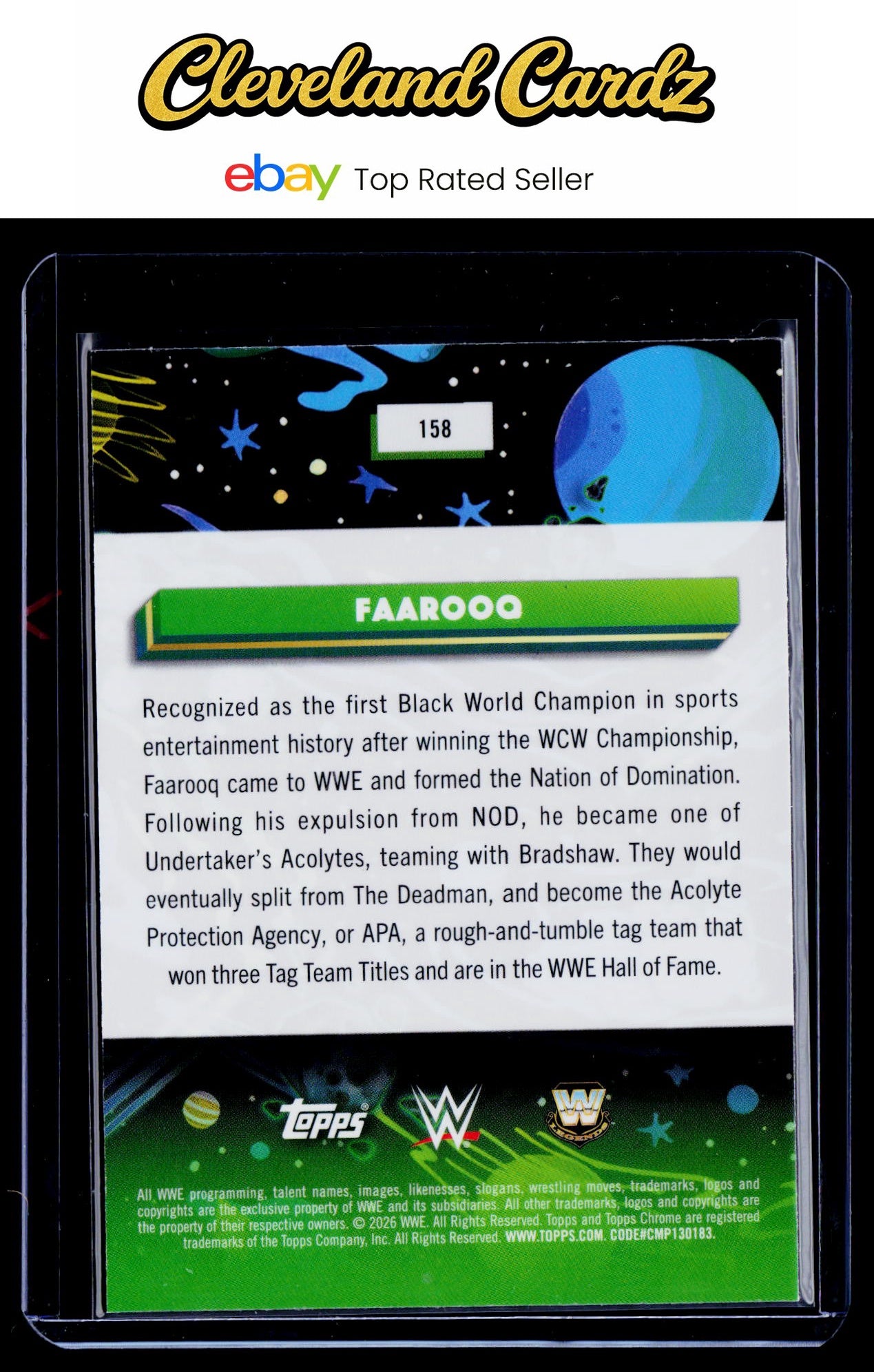 2026 Topps Chrome Cosmic #158 Faarooq Magenta Cosmos Refractor #/299
