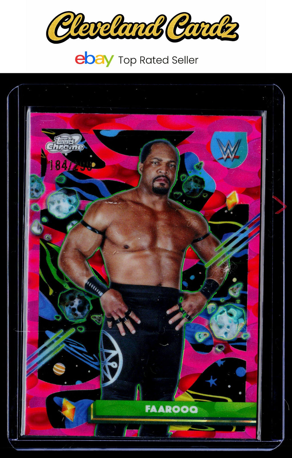 2026 Topps Chrome Cosmic #158 Faarooq Magenta Cosmos Refractor #/299