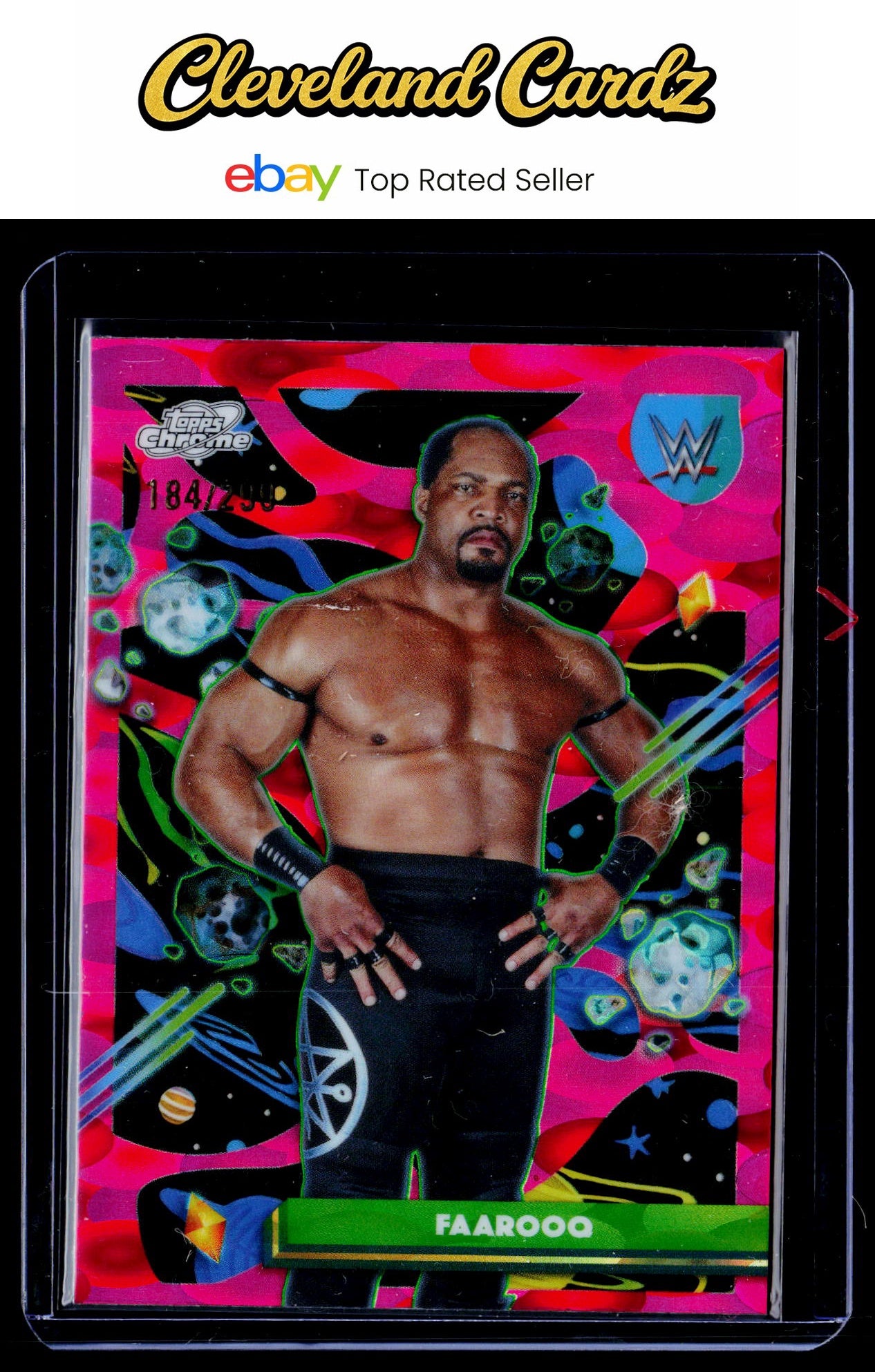 2026 Topps Chrome Cosmic #158 Faarooq Magenta Cosmos Refractor #/299