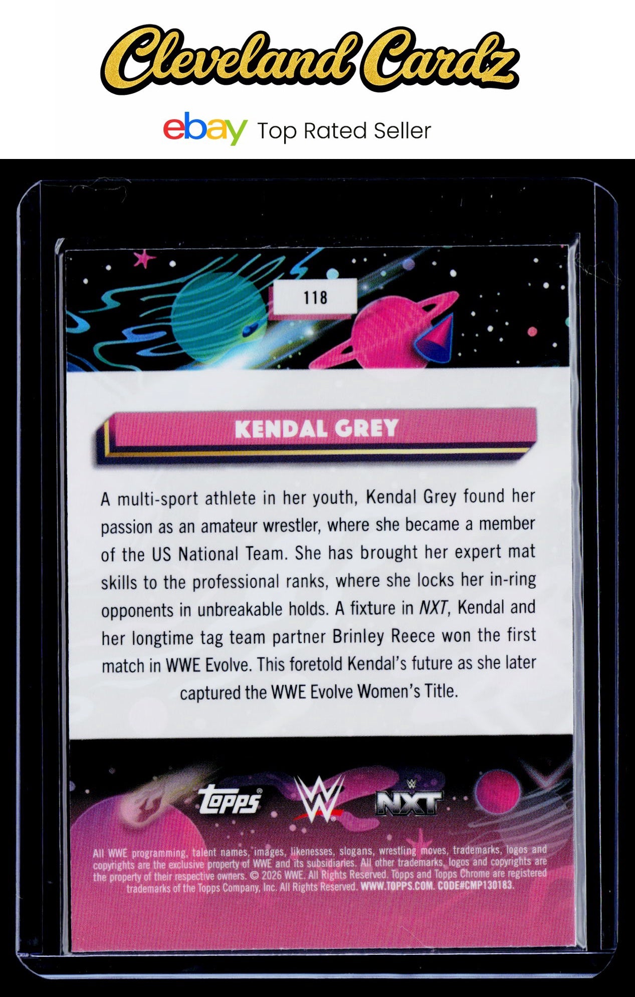 2026 Topps Chrome Cosmic #118 Kendal Grey Purple Nebula Refractor #/150
