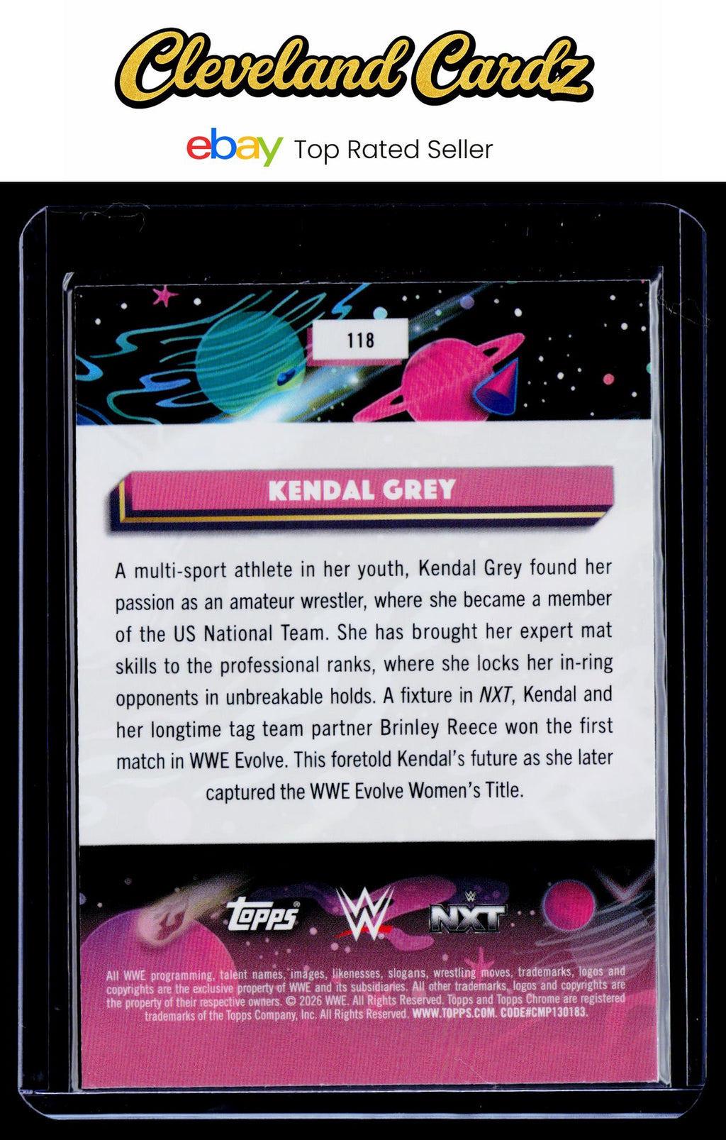 2026 Topps Chrome Cosmic #118 Kendal Grey Purple Nebula Refractor #/150