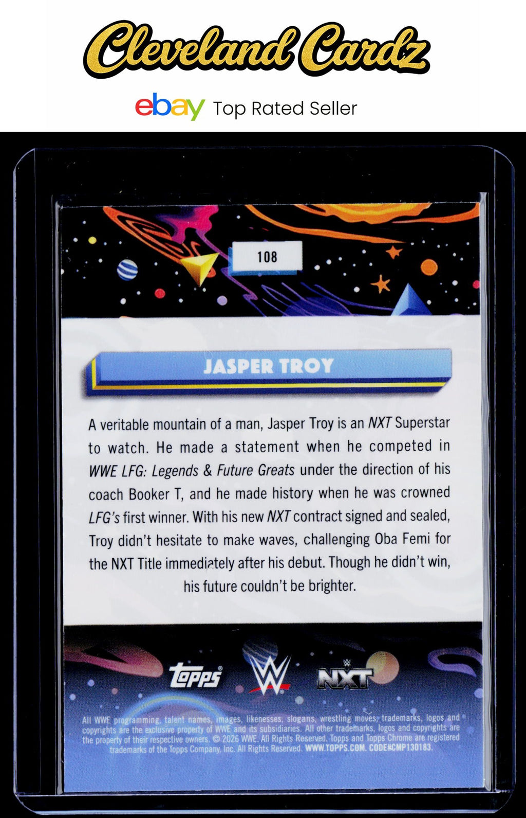 2026 Topps Chrome Cosmic #108 Jasper Troy Magenta Cosmos Refractor #/299