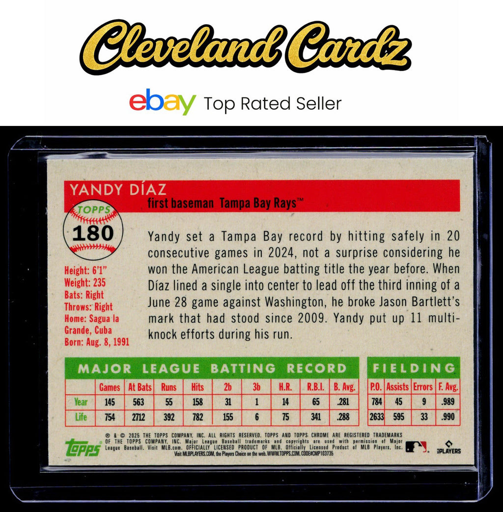 2025 Topps Chrome Platinum #180 Yandy Díaz