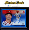 2025 Topps Chrome Platinum #CPA-SS Spencer Steer Auto Blue Prism Refractors #/99
