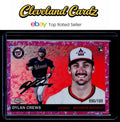 2025 Topps Chrome Platinum #244 Dylan Crews Cream/Fuchsia Shim. Refractor #/100