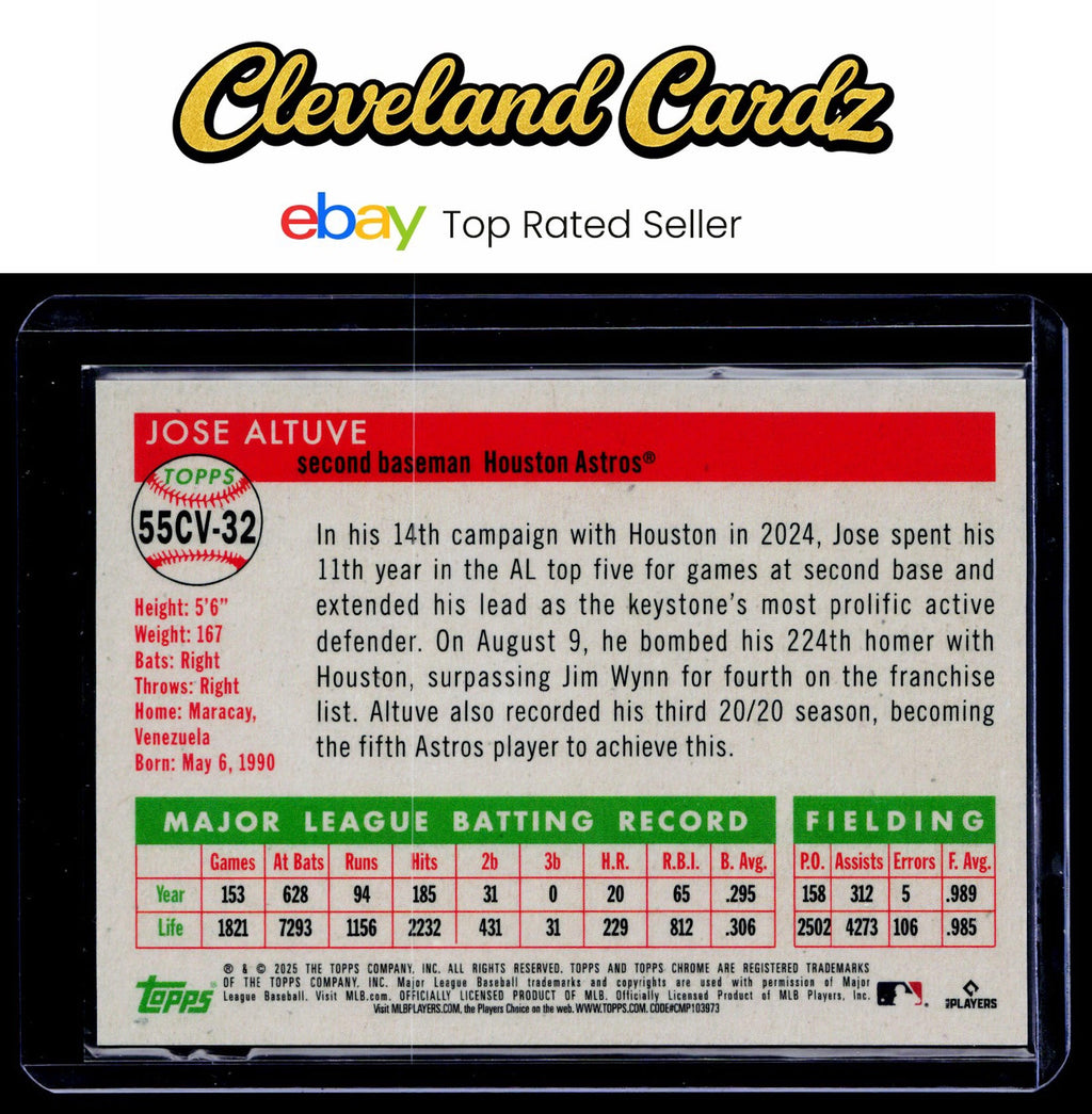 2025 Topps Chrome Platinum #55CV-32 Jose Altuve 1955 Topps City Variations