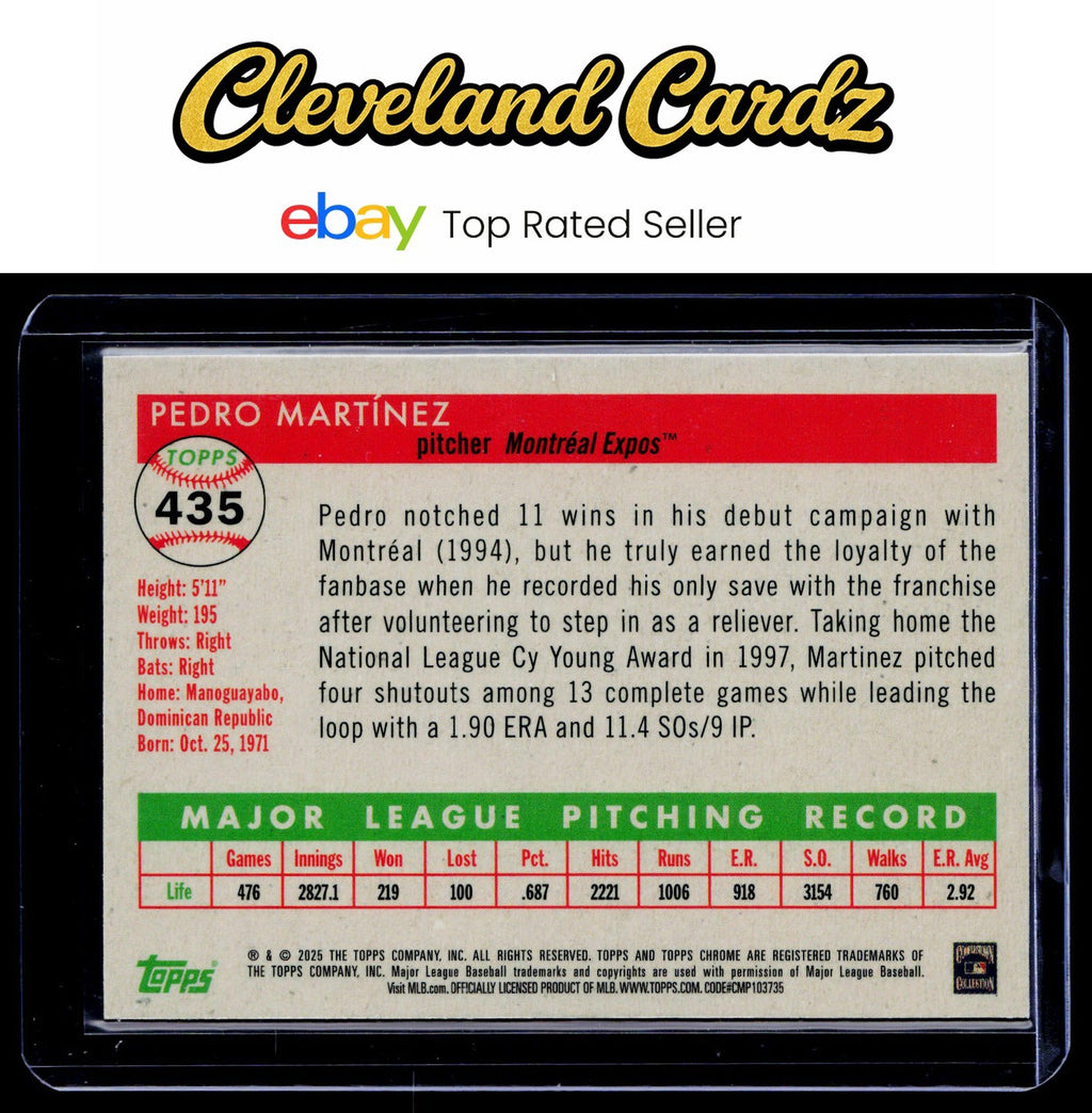 2025 Topps Chrome Platinum #435 Pedro Martinez Vibrations Refractors #/250
