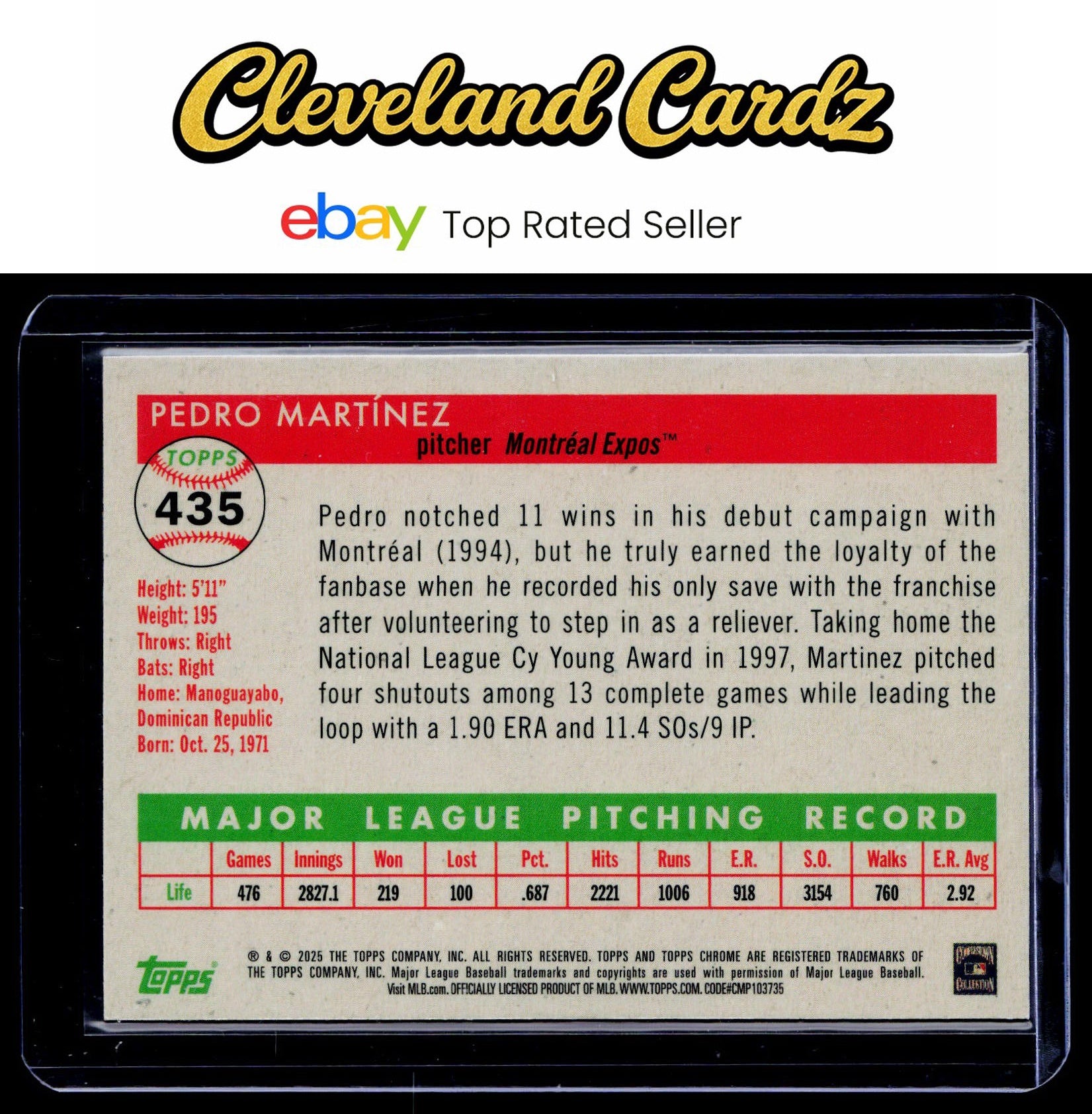 2025 Topps Chrome Platinum #435 Pedro Martinez Vibrations Refractors #/250