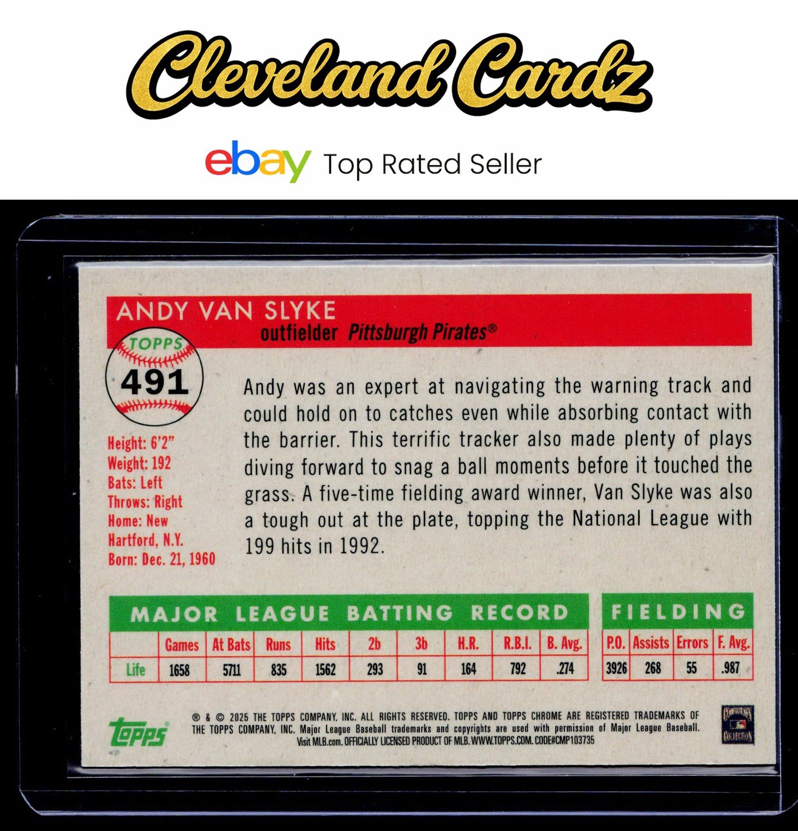2025 Topps Chrome Platinum #491 Andy Van Slyke