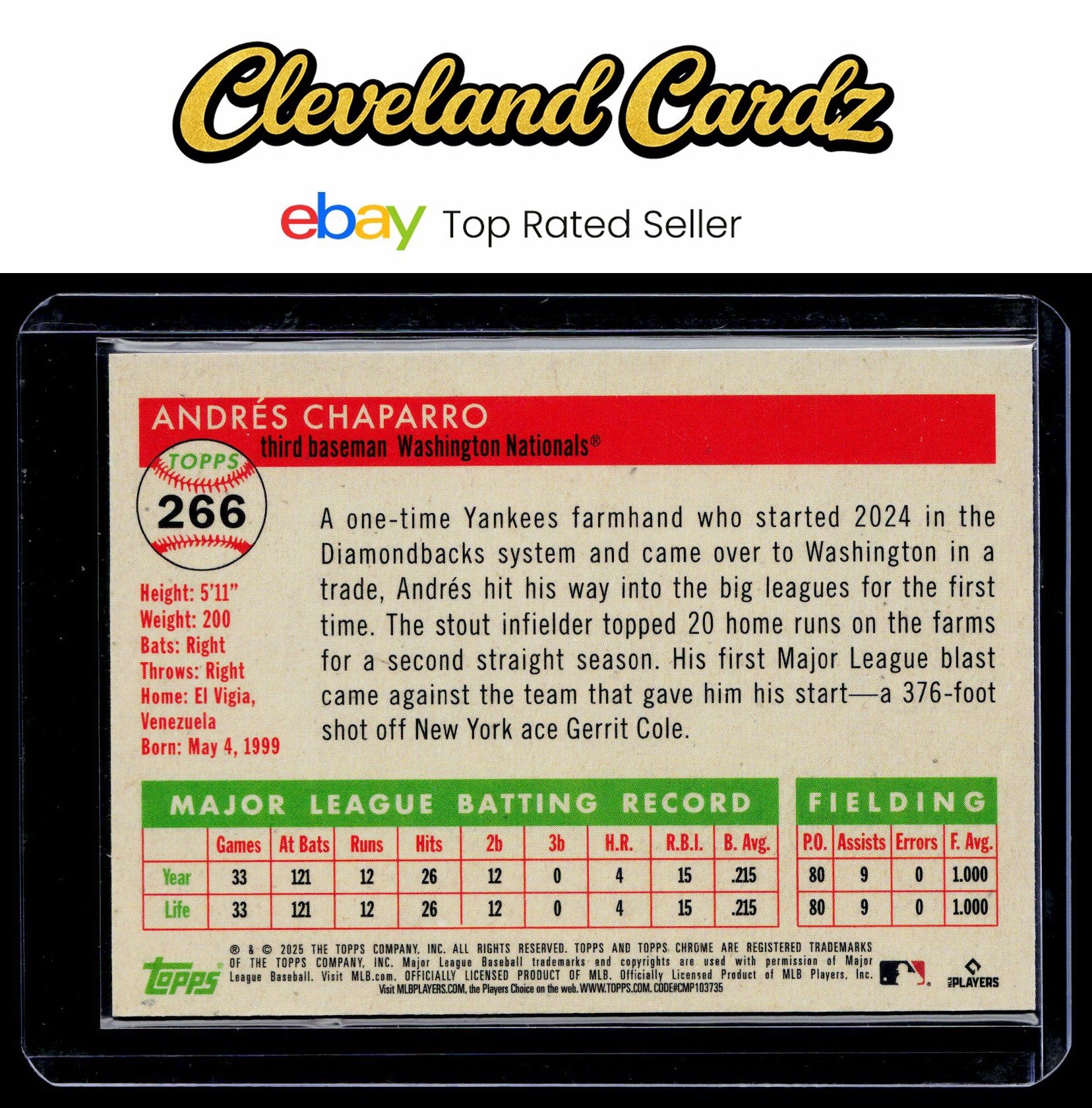 2025 Topps Chrome Platinum #266 Andrés Chaparro