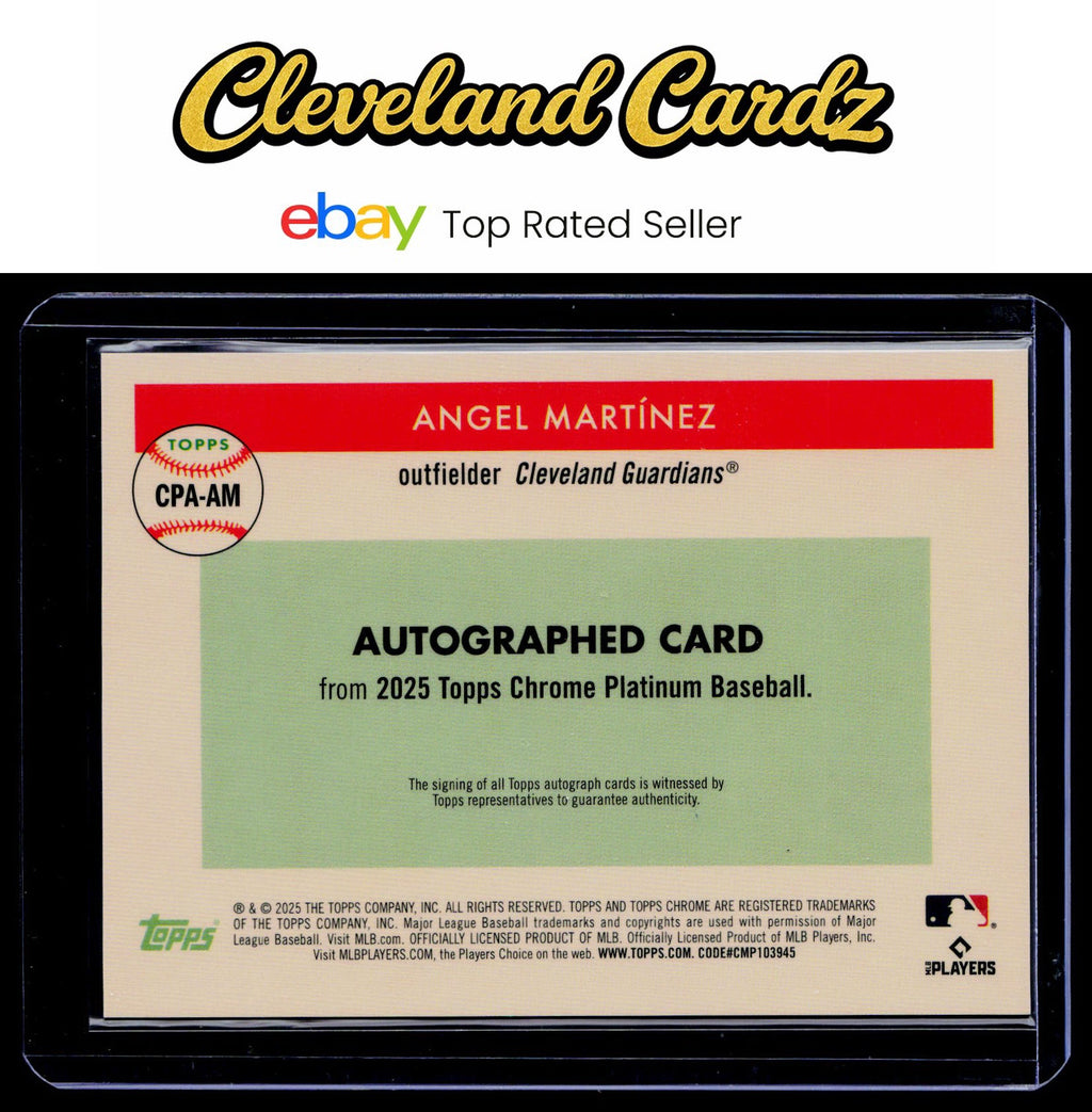 2025 Topps Chrome Platinum #CPA-AM Angel Martínez Chrome Platinum Autographs
