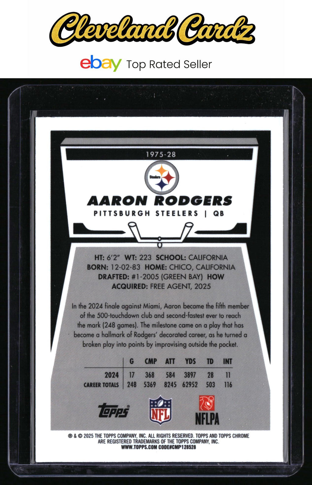2025 Topps Chrome #1975-28 Aaron Rodgers 1975 Topps