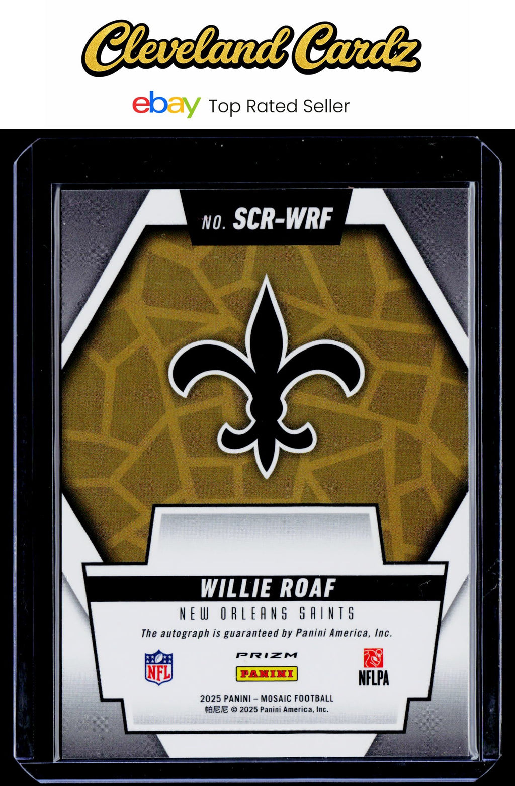 2025 Panini Mosaic #SCR-WRF Willie Roaf Scripts