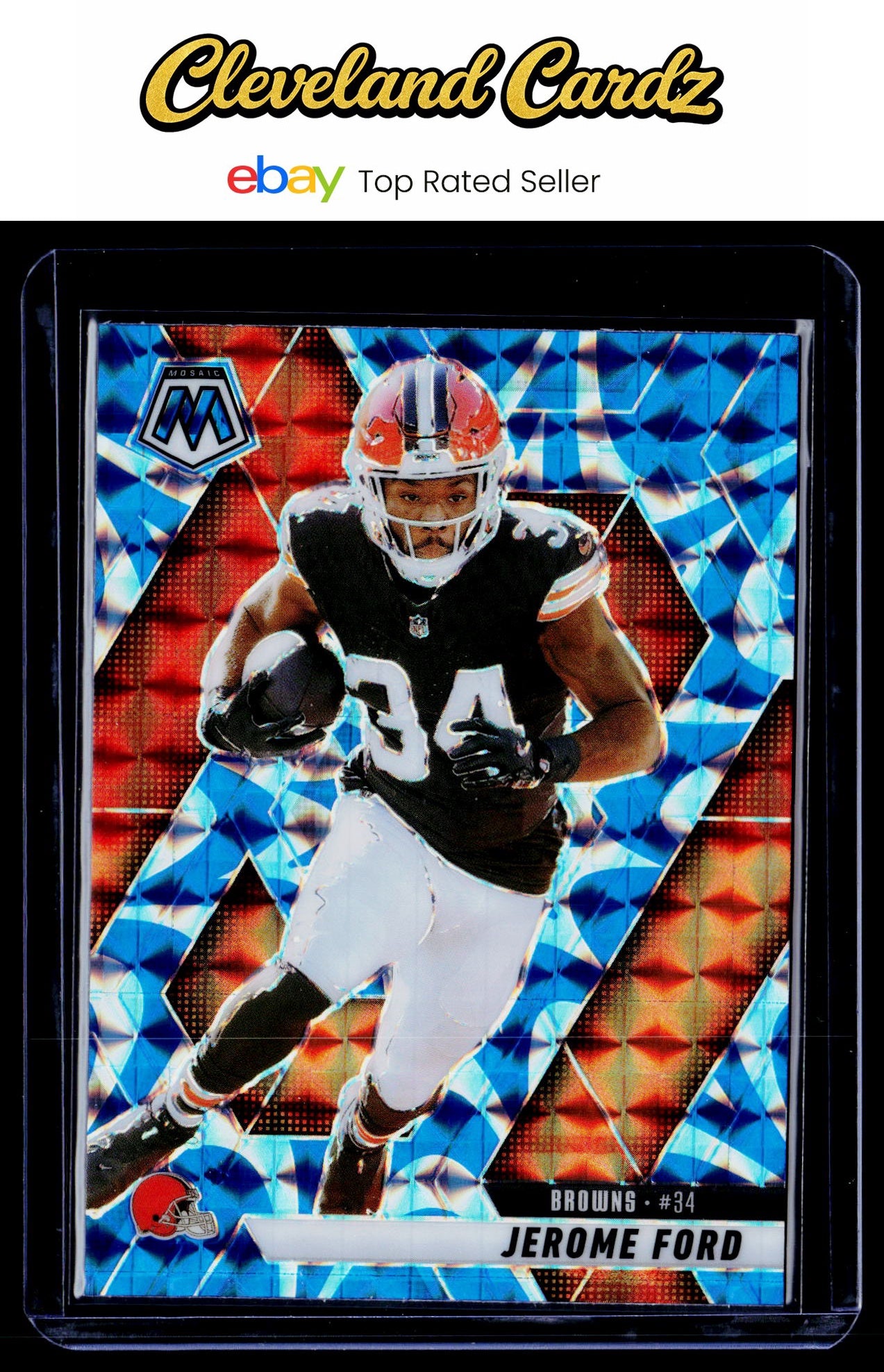 2025 Panini Mosaic #4 Jerome Ford Mosaic Reactive Blue