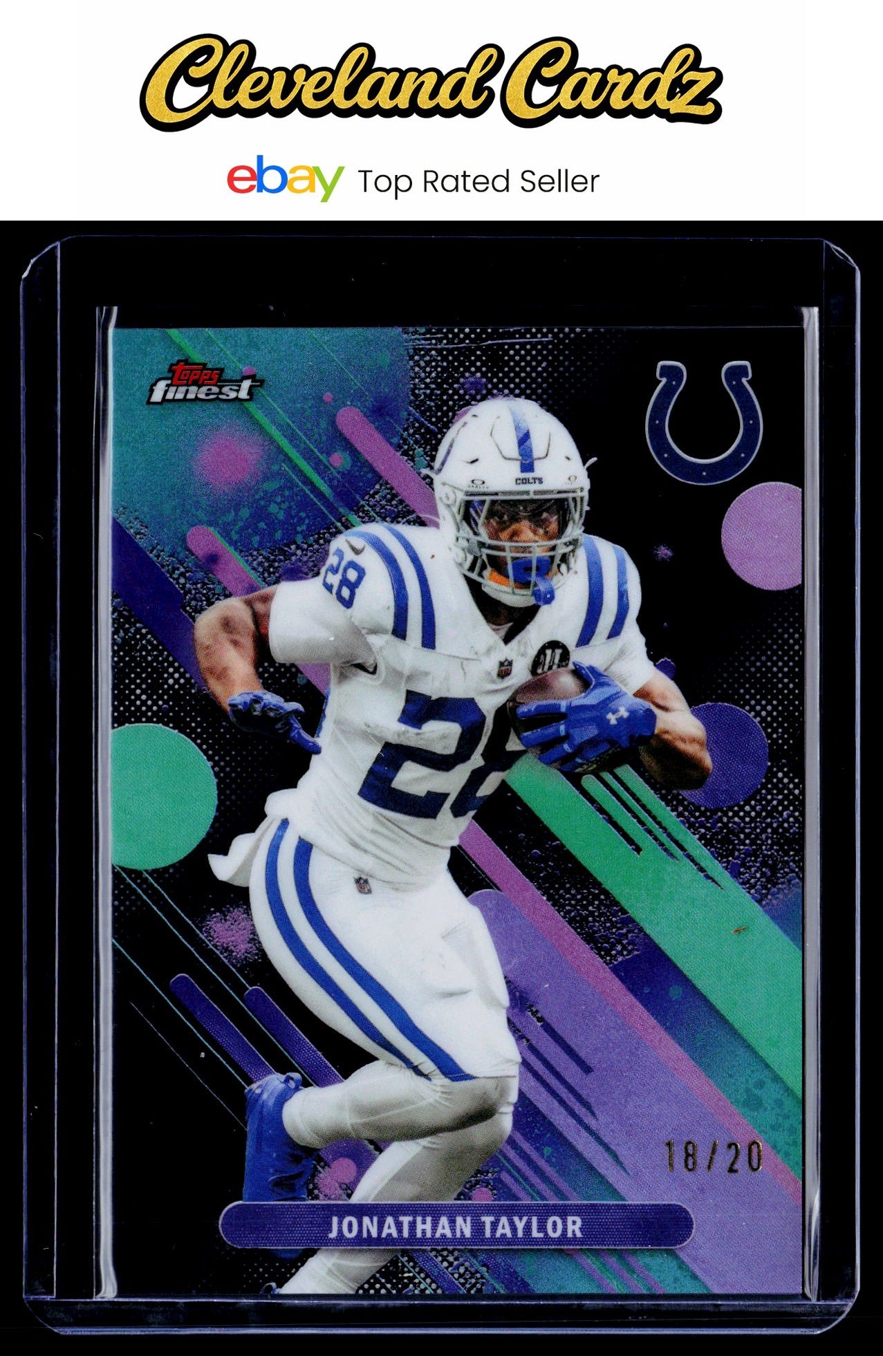 2025 Finest #77 Jonathan Taylor Black Refractor #/20