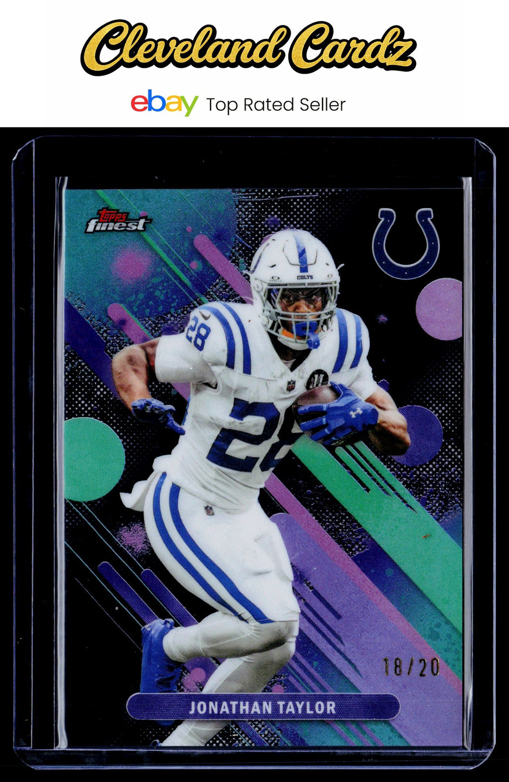 2025 Finest #77 Jonathan Taylor Black Refractor #/20