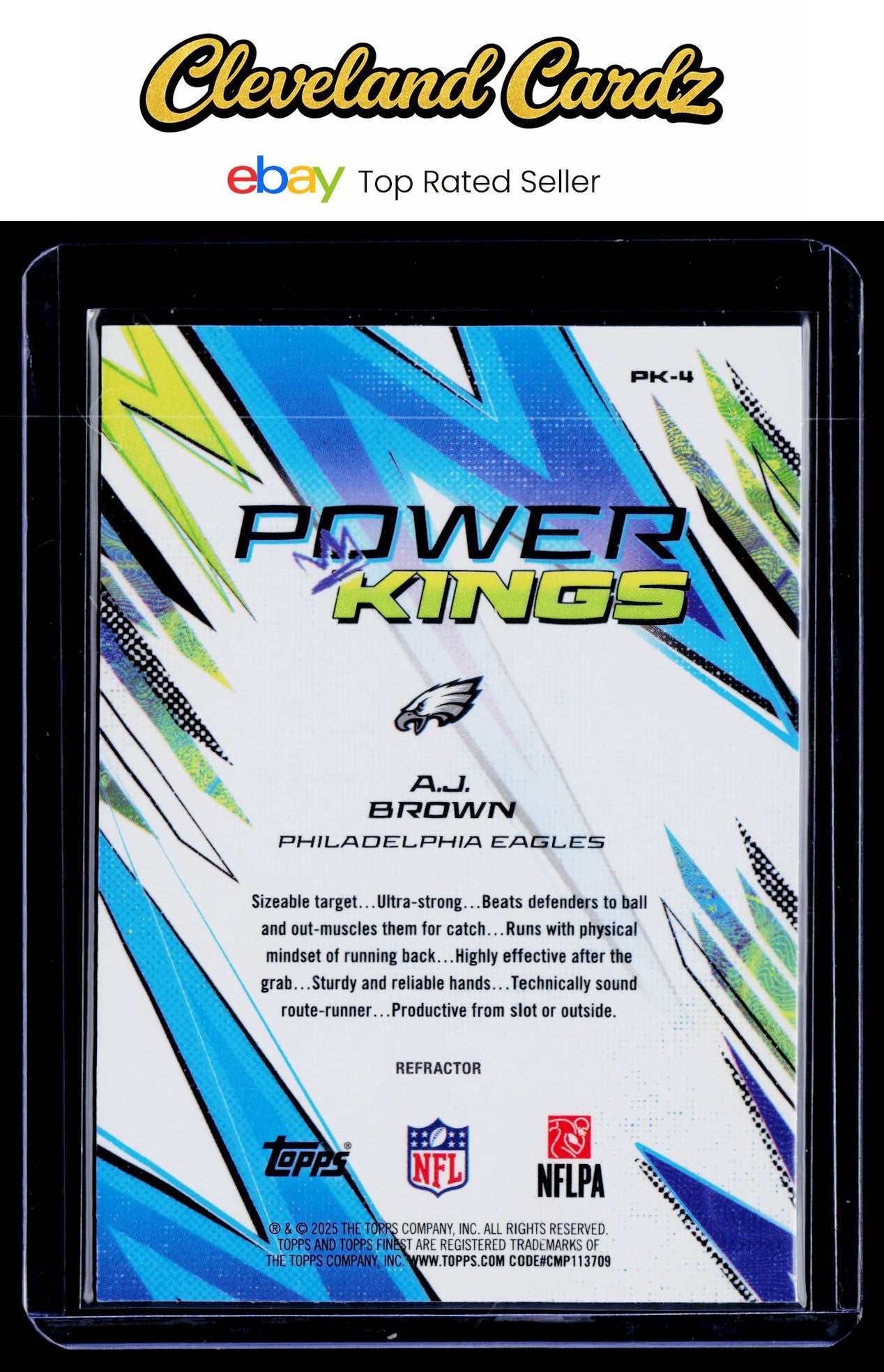 2025 Finest #PK-4 A.J. Brown Power Kings