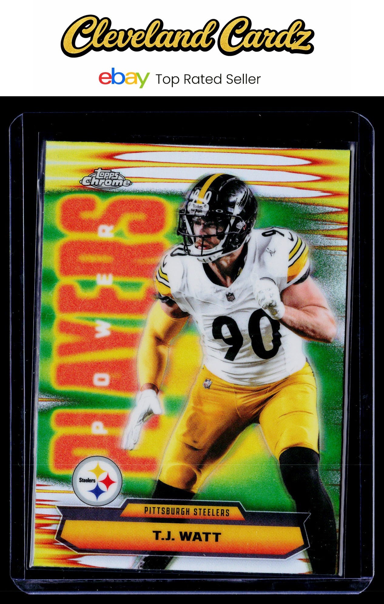 2025 Topps Chrome #PP-39 T.J. Watt Power Players Refractor