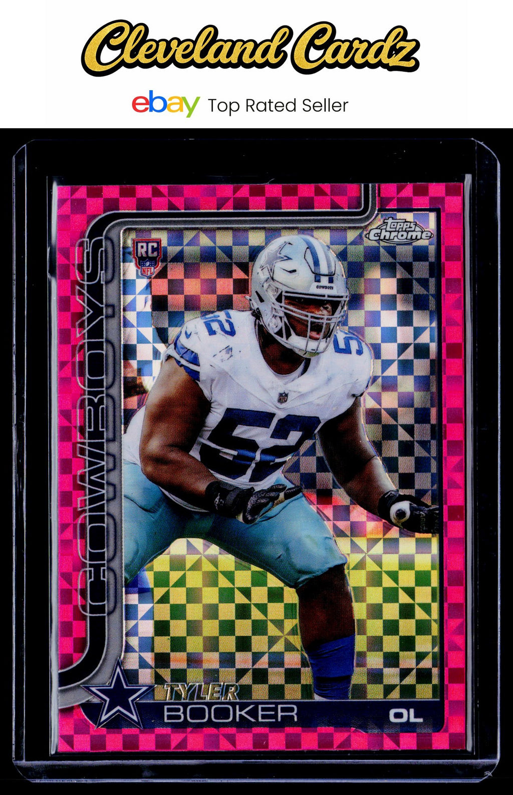 2025 Topps Chrome #381 Tyler Booker Hot Pink X-Fractor