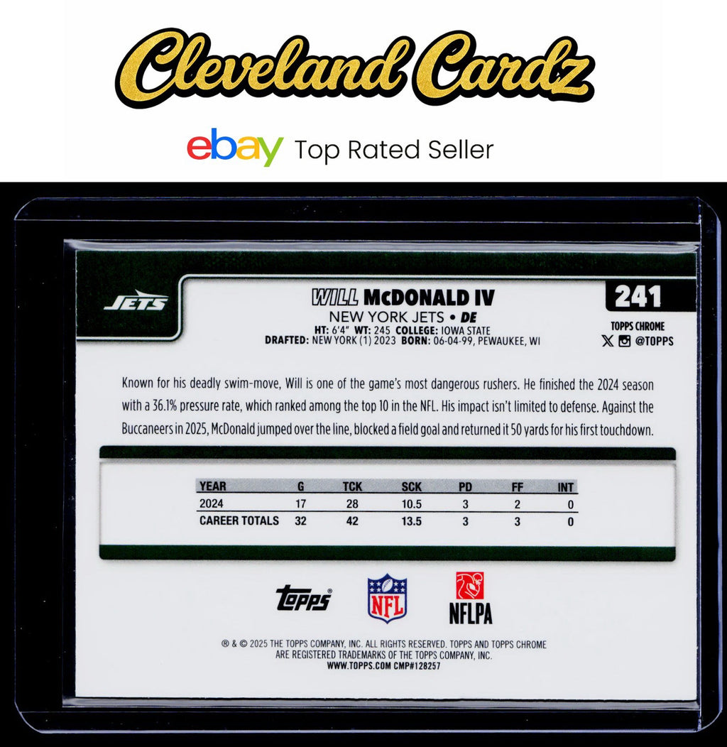 2025 Topps Chrome #241 Will McDonald IV X-Fractor