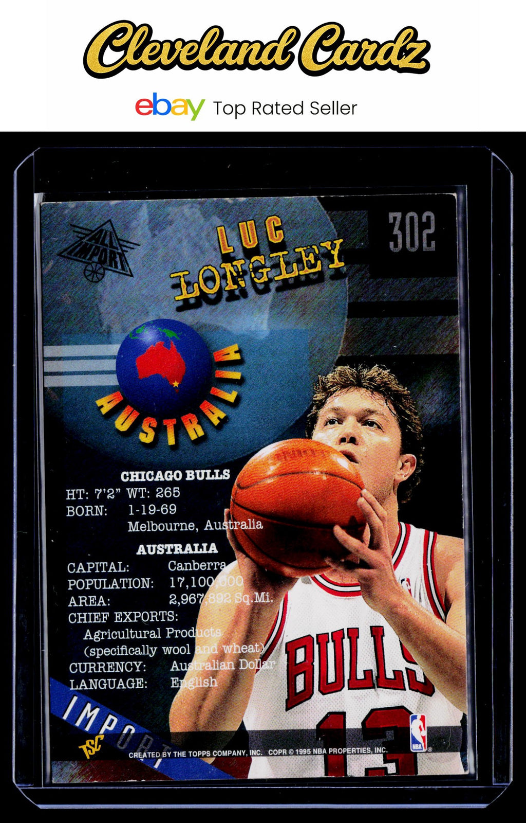 1994-95 Stadium Club #302 Luc Longley 1st Day Issue