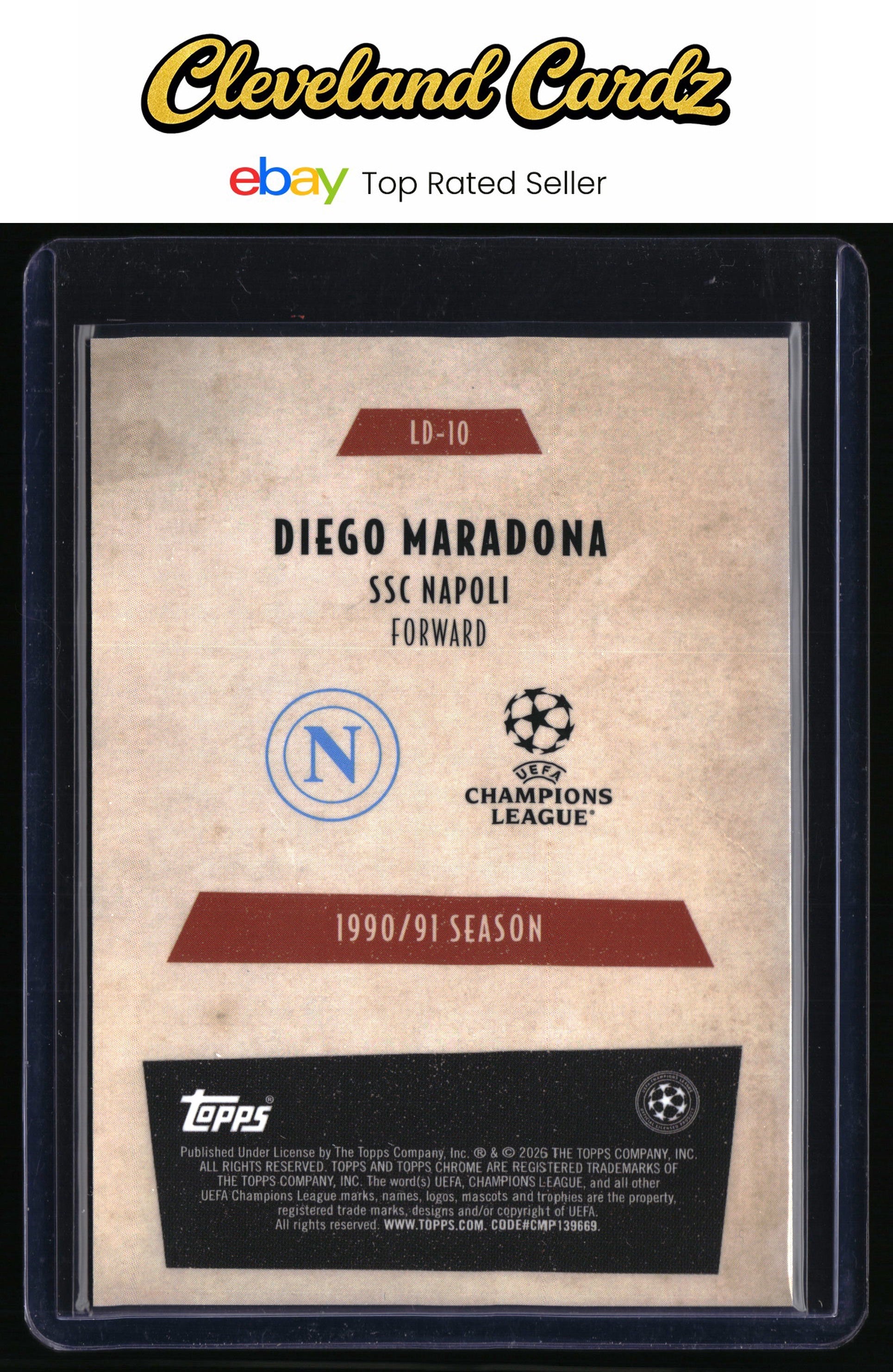 2025-26 Topps Chrome UEFA Club Competitions #LD-10 Diego Maradona Last Dance
