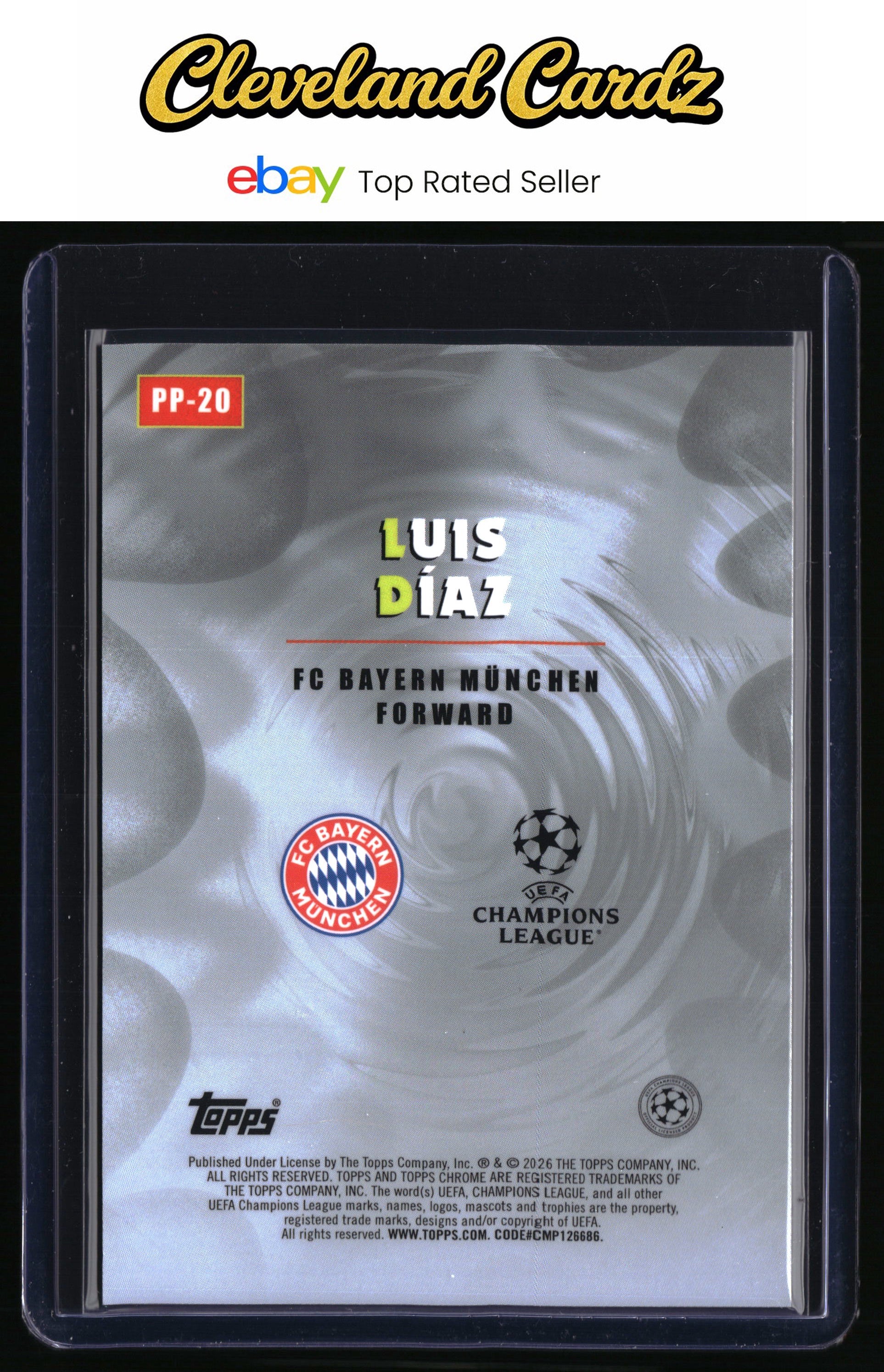 2025-26 Topps Chrome UEFA Club Competitions #PP-20 Luis Díaz Power Players