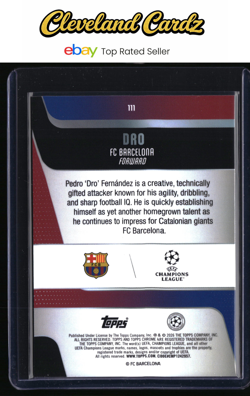 2025-26 Topps Chrome UEFA Club Competitions #111 Dro X-Fractor Refractor