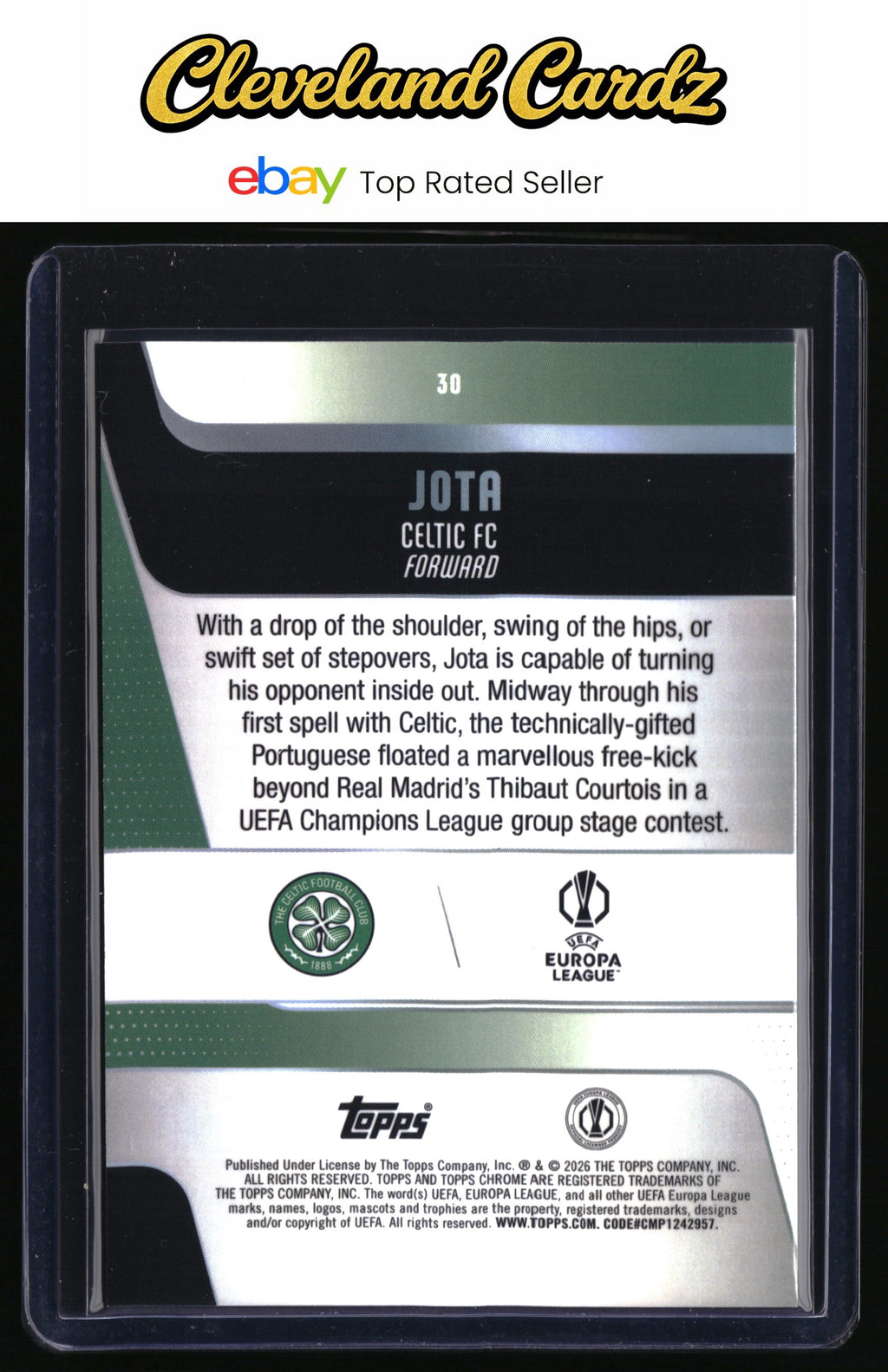 2025-26 Topps Chrome UEFA Club Competitions #30 Jota X-Fractor Refractor