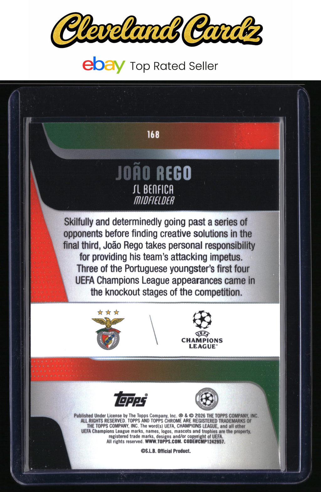 2025-26 Topps Chrome UEFA Club Competitions #168 João Rego X-Fractor Refractor