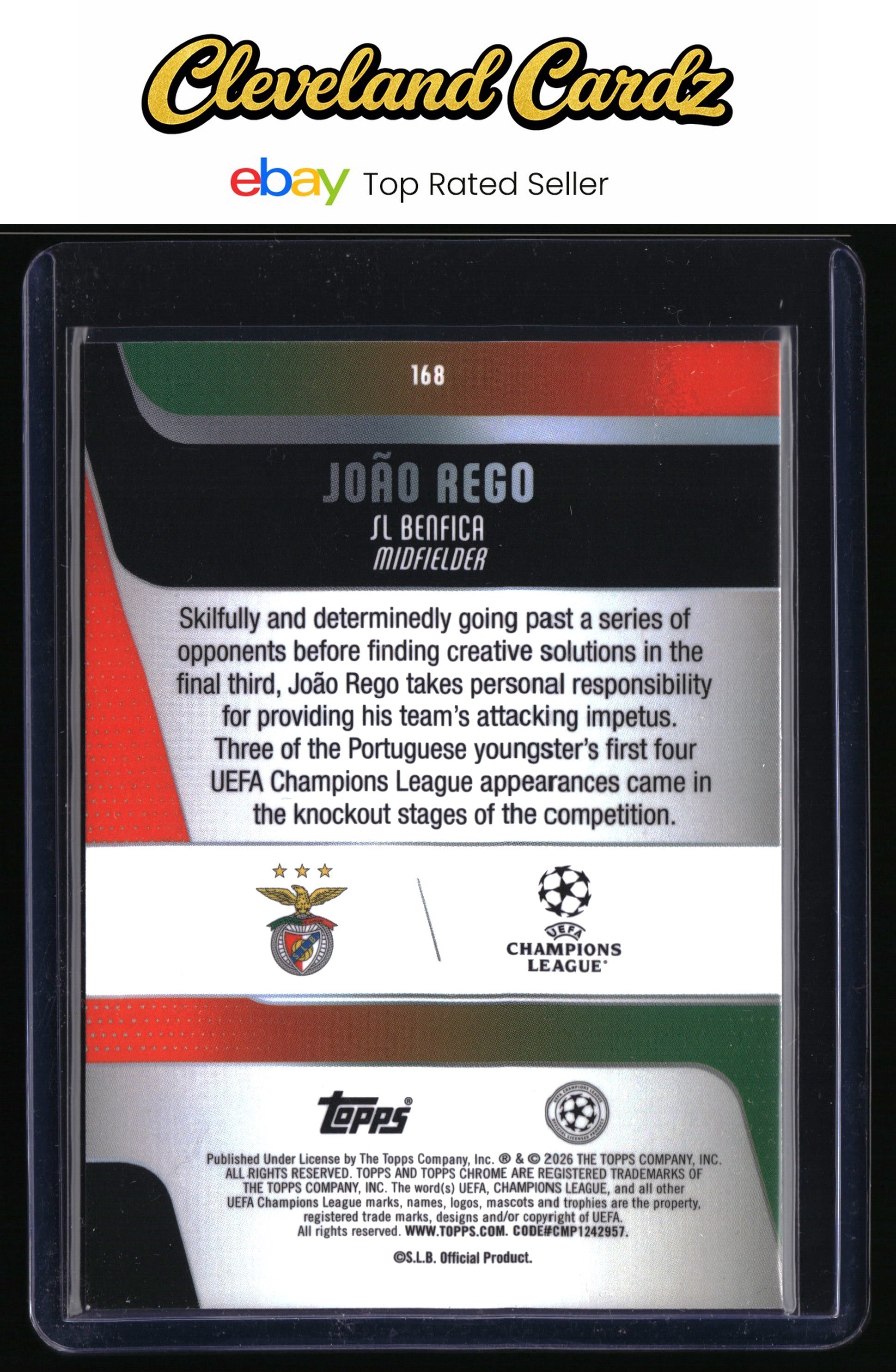2025-26 Topps Chrome UEFA Club Competitions #168 João Rego X-Fractor Refractor